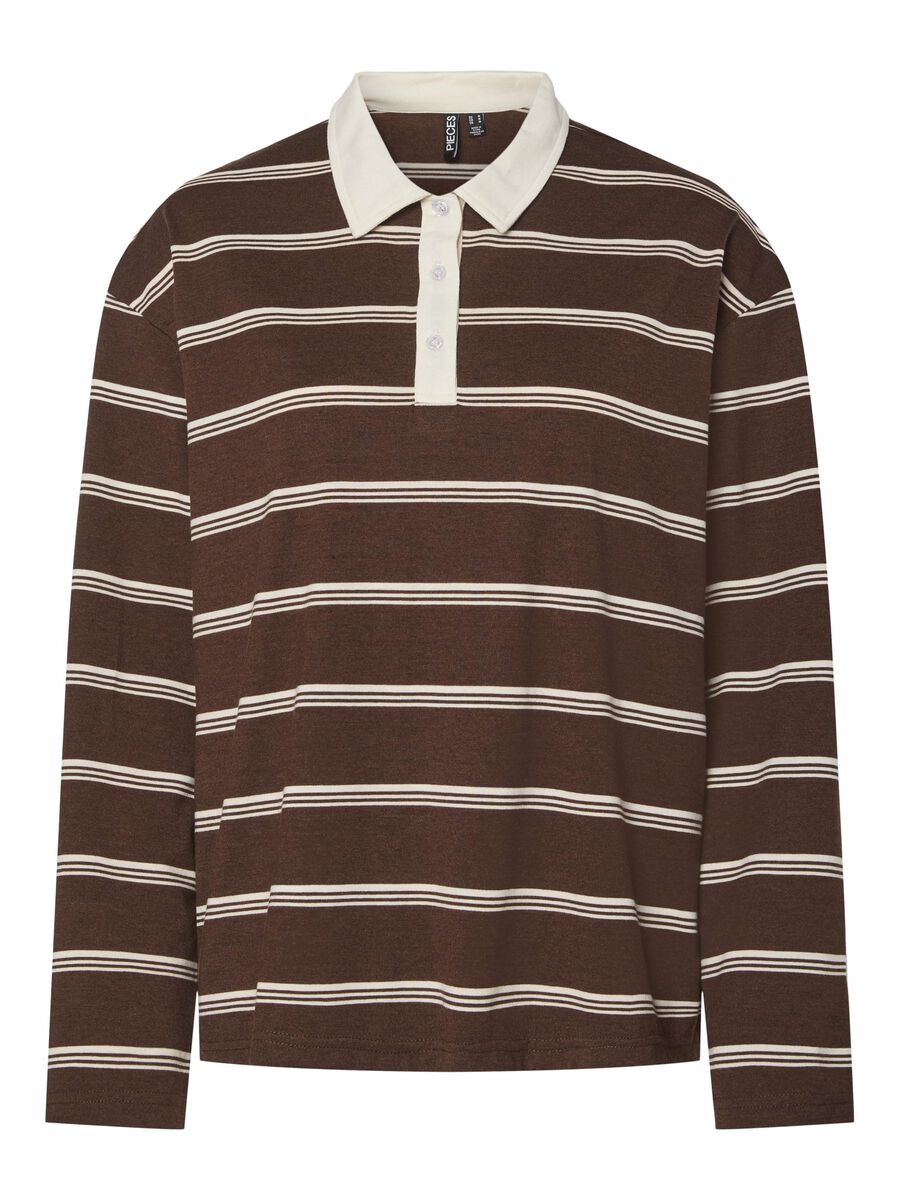 PIECES SADIE LS POLO TOP