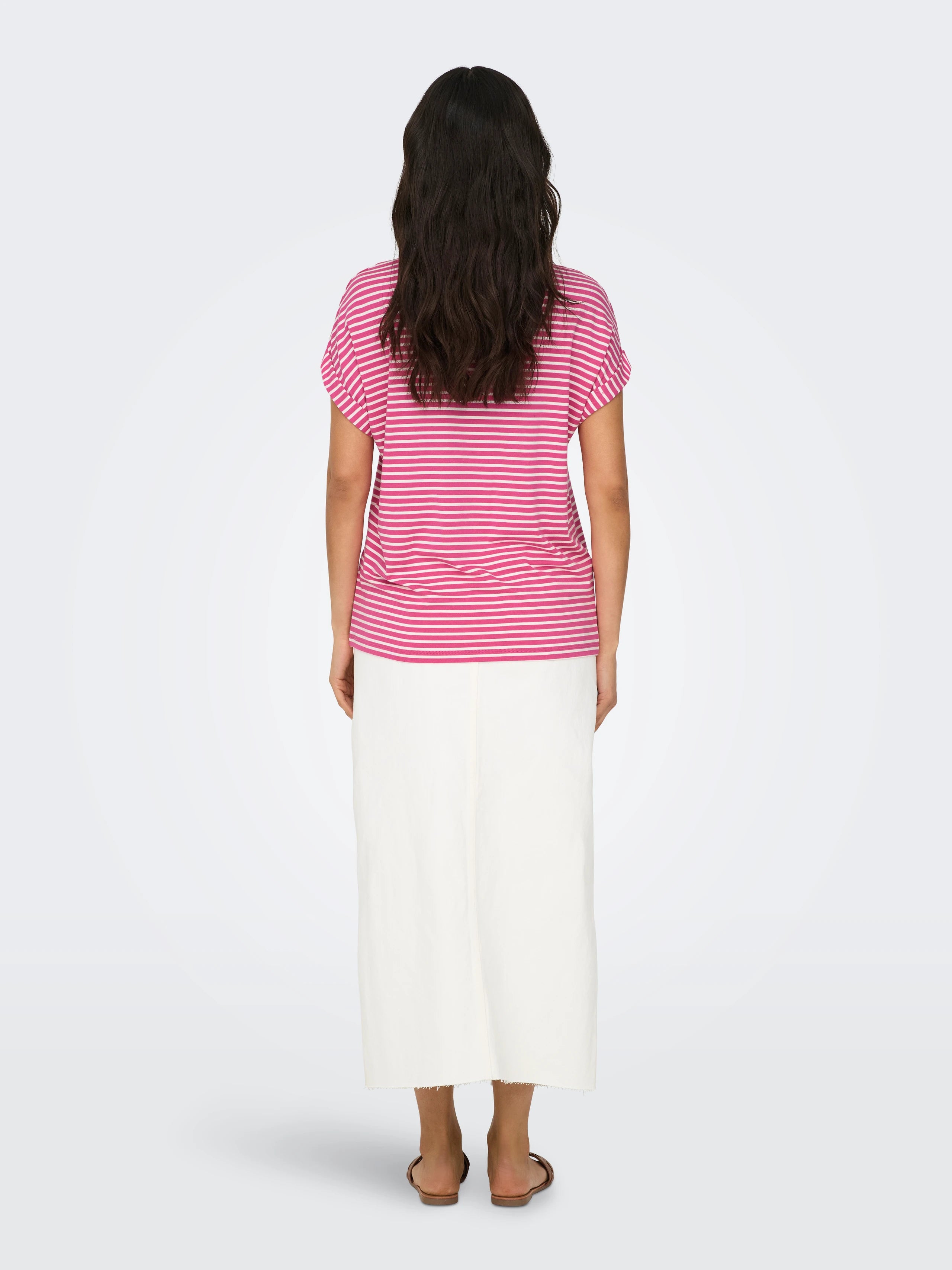 ONLY MOSTER STRIPE S/S O-NECK TOP