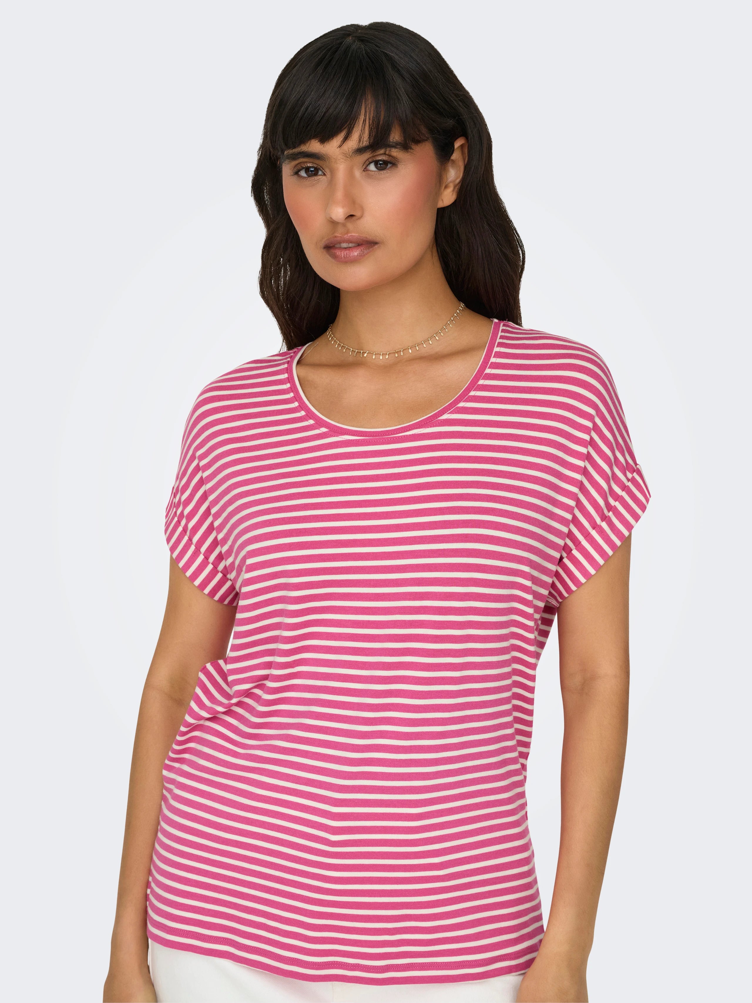 ONLY MOSTER STRIPE S/S O-NECK TOP