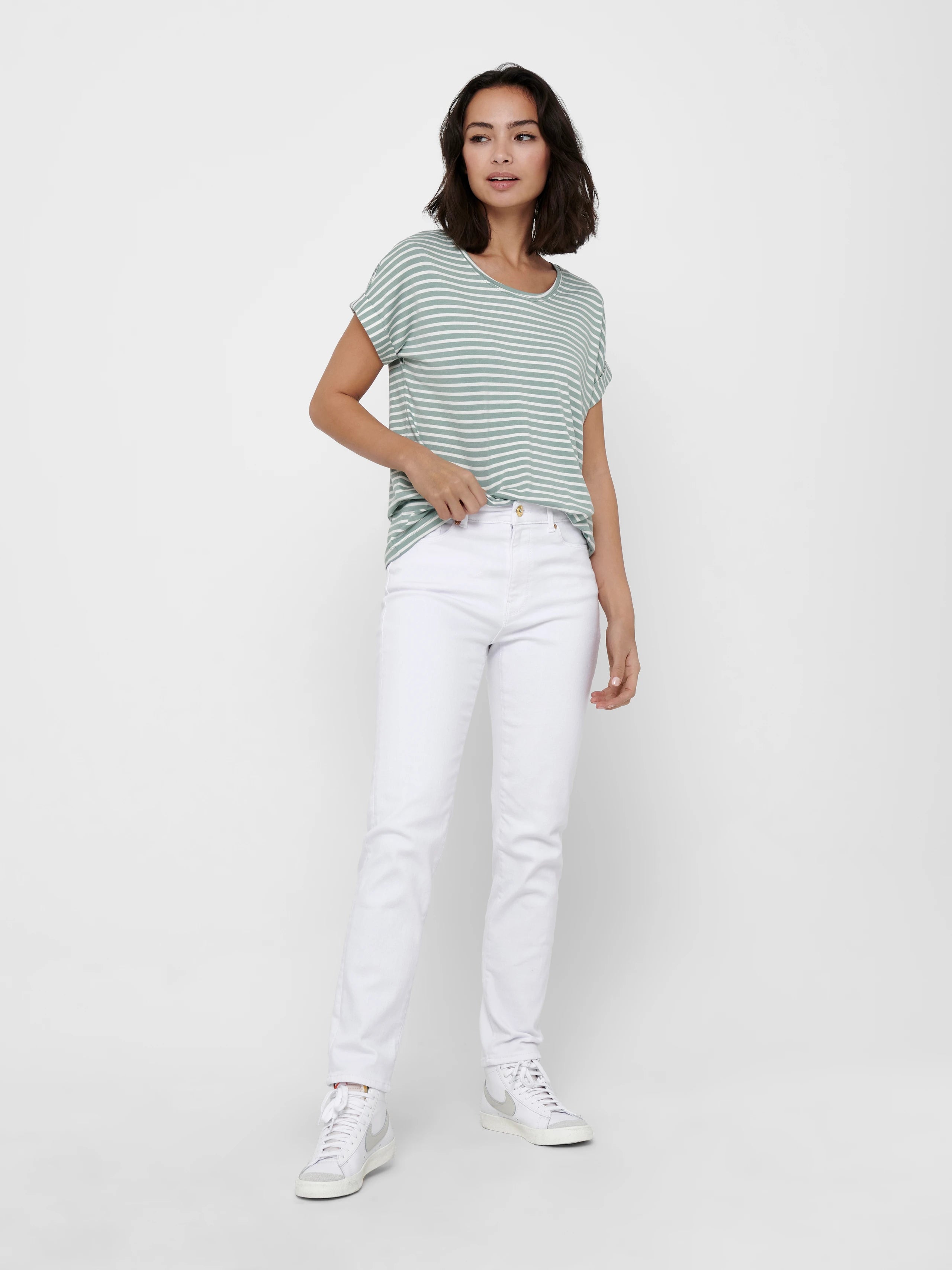 ONLY MOSTER STRIPE S/S O-NECK TOP