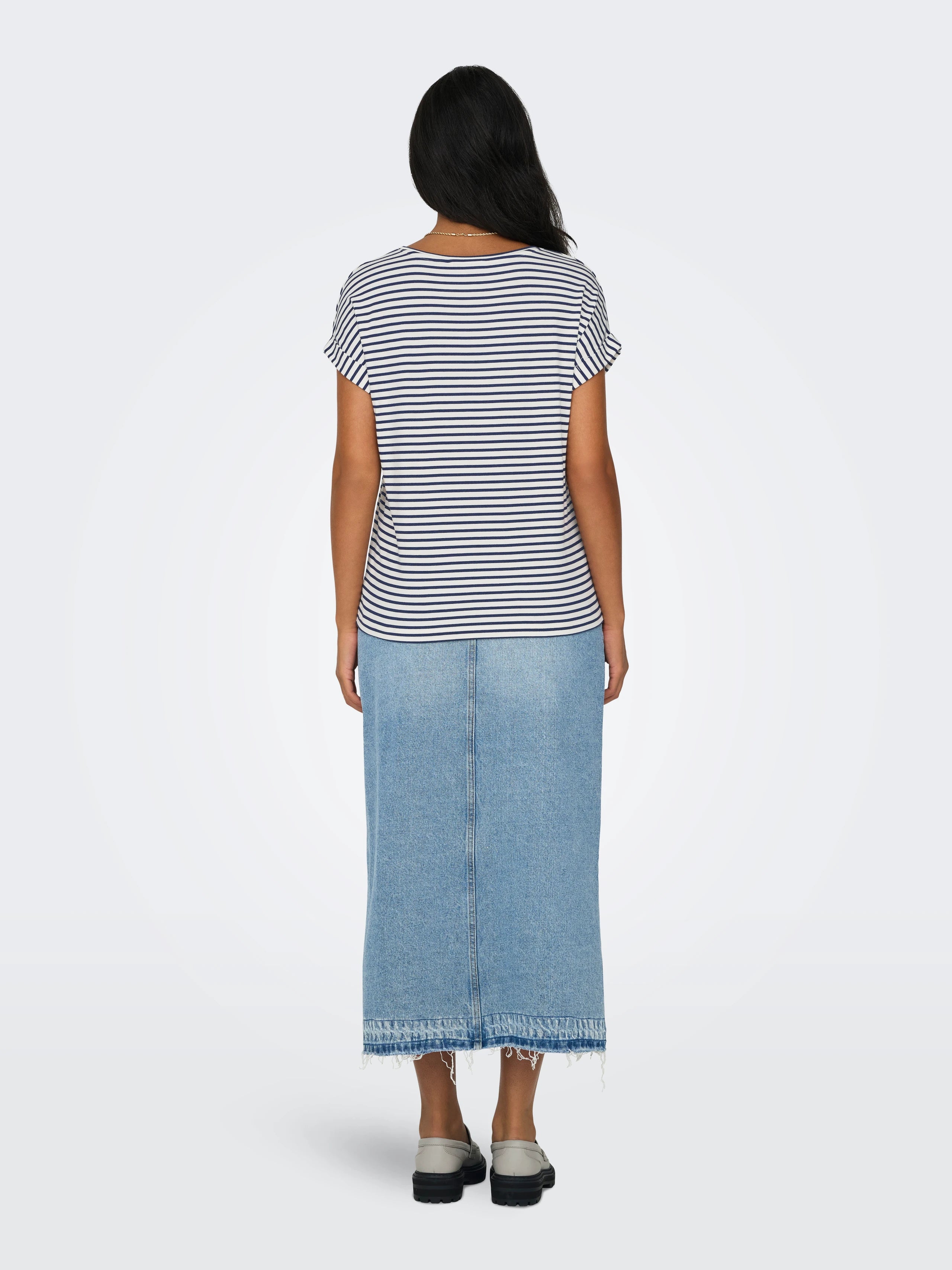 ONLY MOSTER STRIPE S/S O-NECK TOP