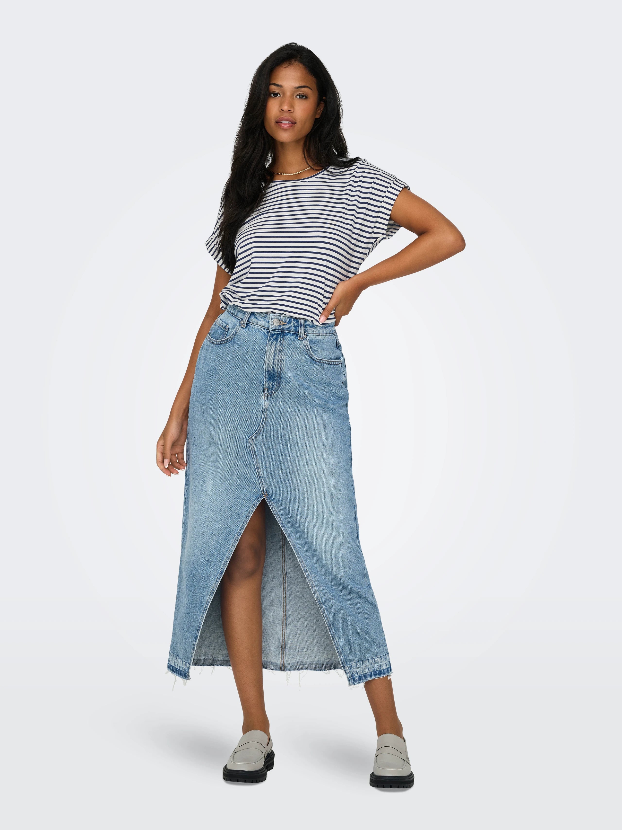ONLY MOSTER STRIPE S/S O-NECK TOP