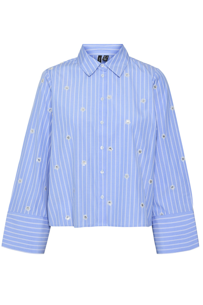 VERO MODA LEILA LS LOOSE SHORT SHIRT