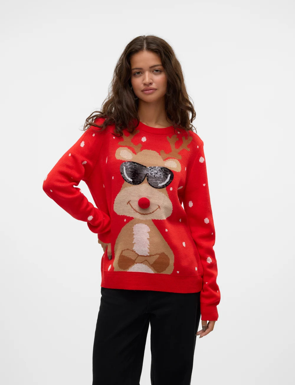 VERO MODA NEWTINSEL LS O-NECK BLOUSE XMAS