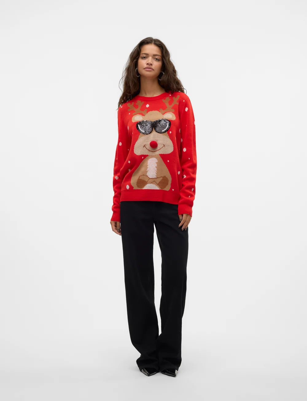 VERO MODA NEWTINSEL LS O-NECK BLOUSE XMAS