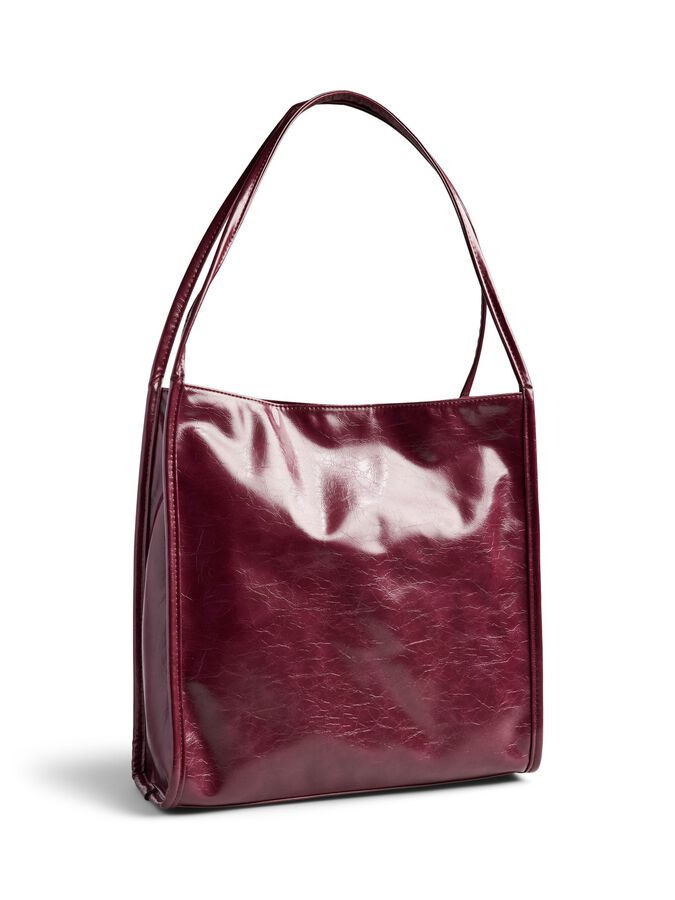 PIECES MALOU PATENT SHOPPING BAG