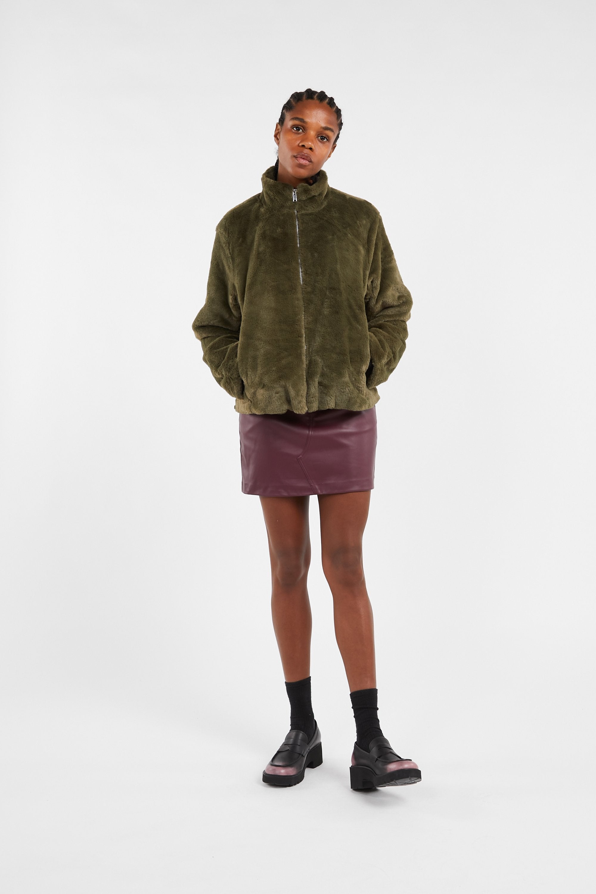 NOISY MAY SEOUL FUR JACKET
