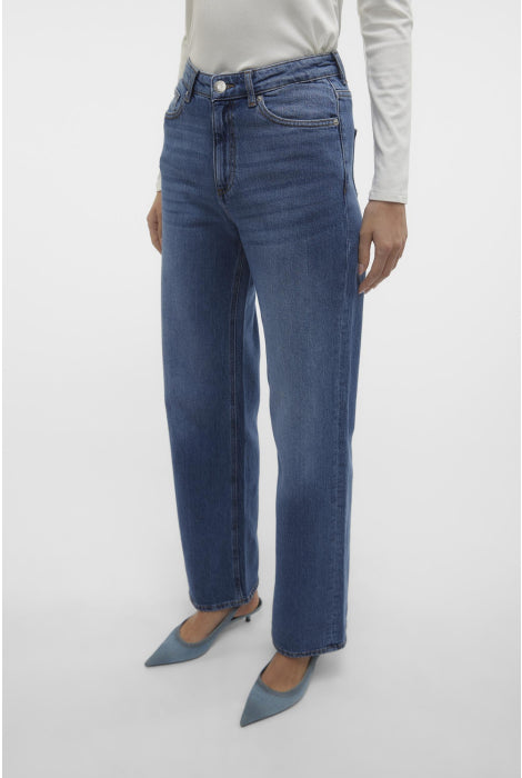 VERO MODA TESSA HR WIDE JEANS - MEDIUM BLUE DENIM