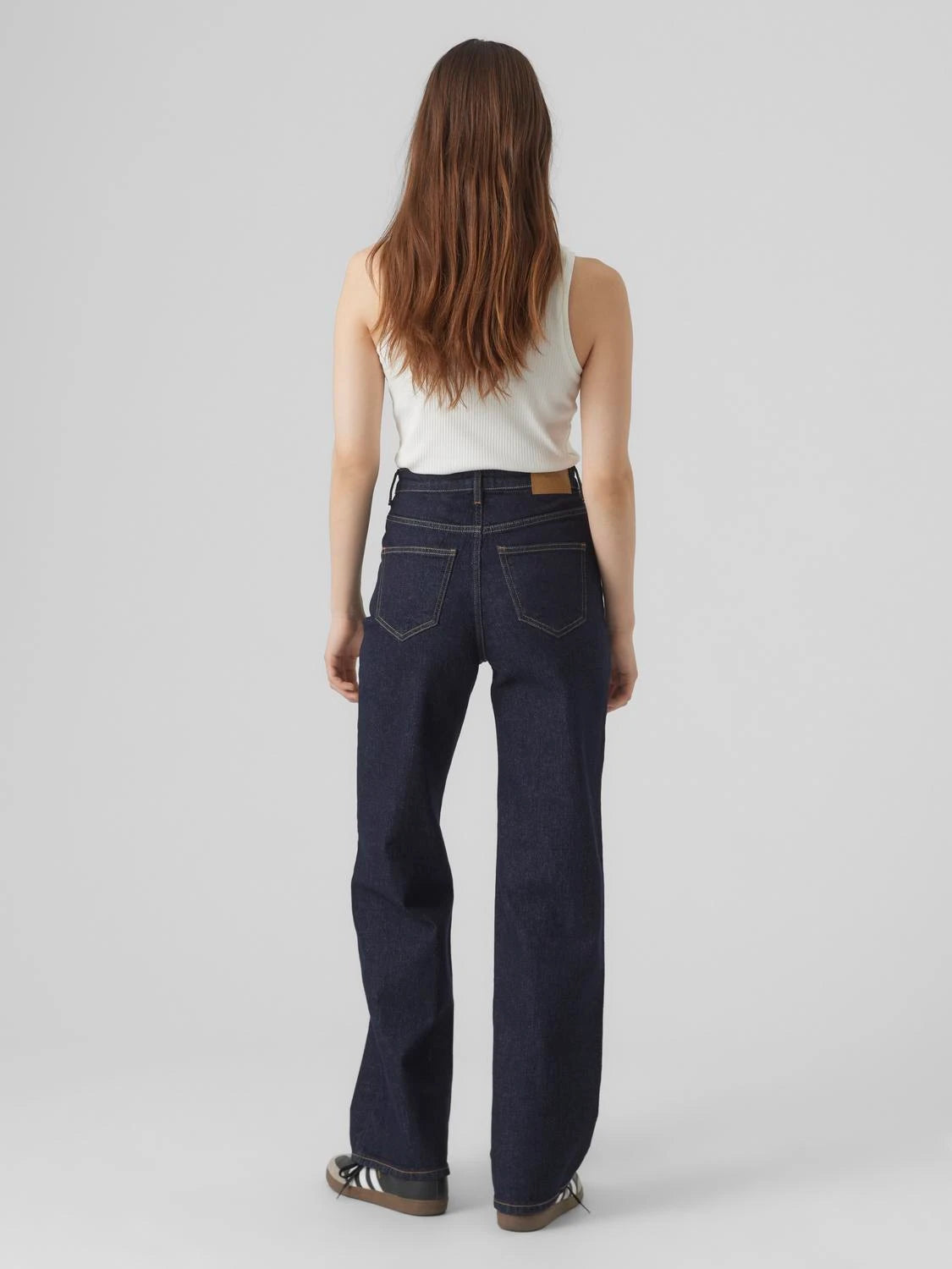 VERO MODA TESSA HR WIDE JEANS - DARK BLUE DENIM