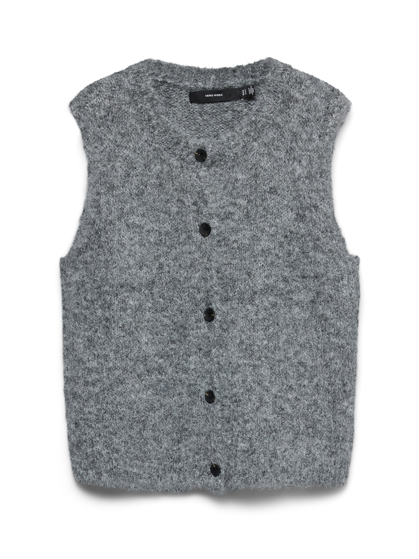 VERO MODA NOVAH SL O-NECK BUTTON VEST