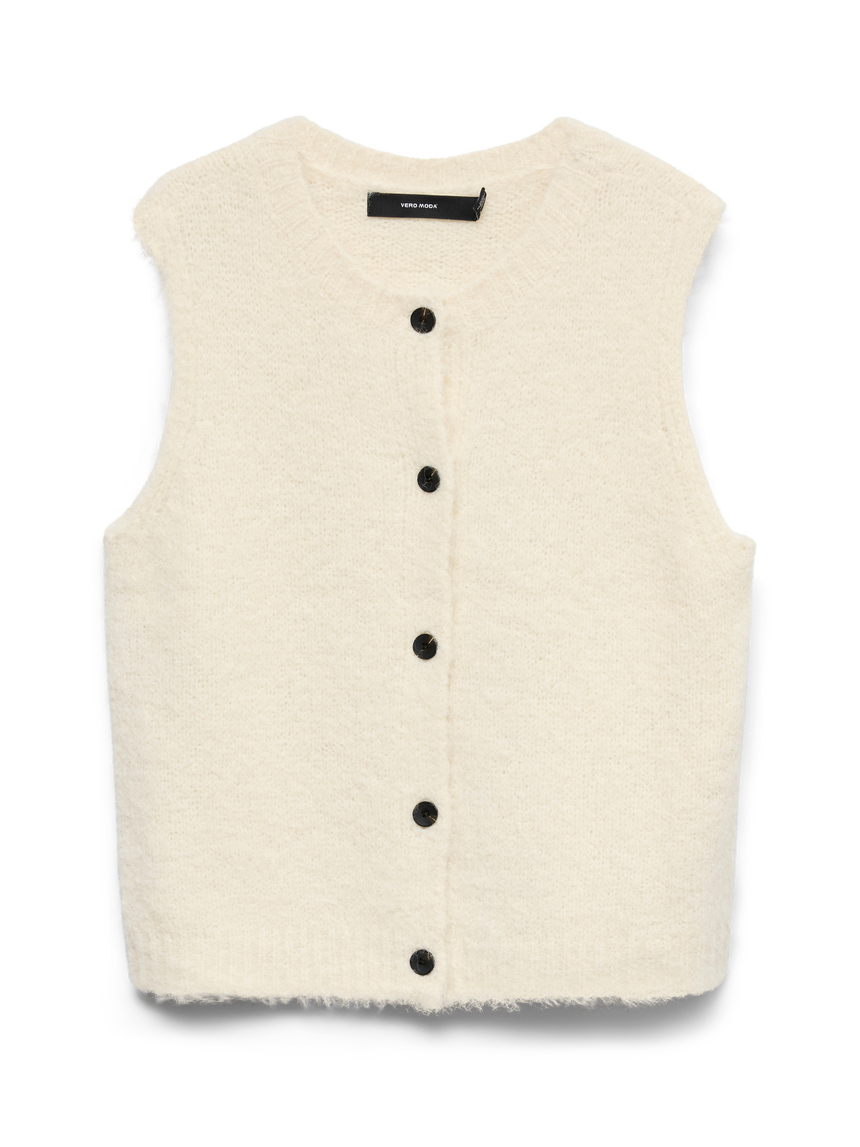 VERO MODA NOVAH SL O-NECK BUTTON VEST