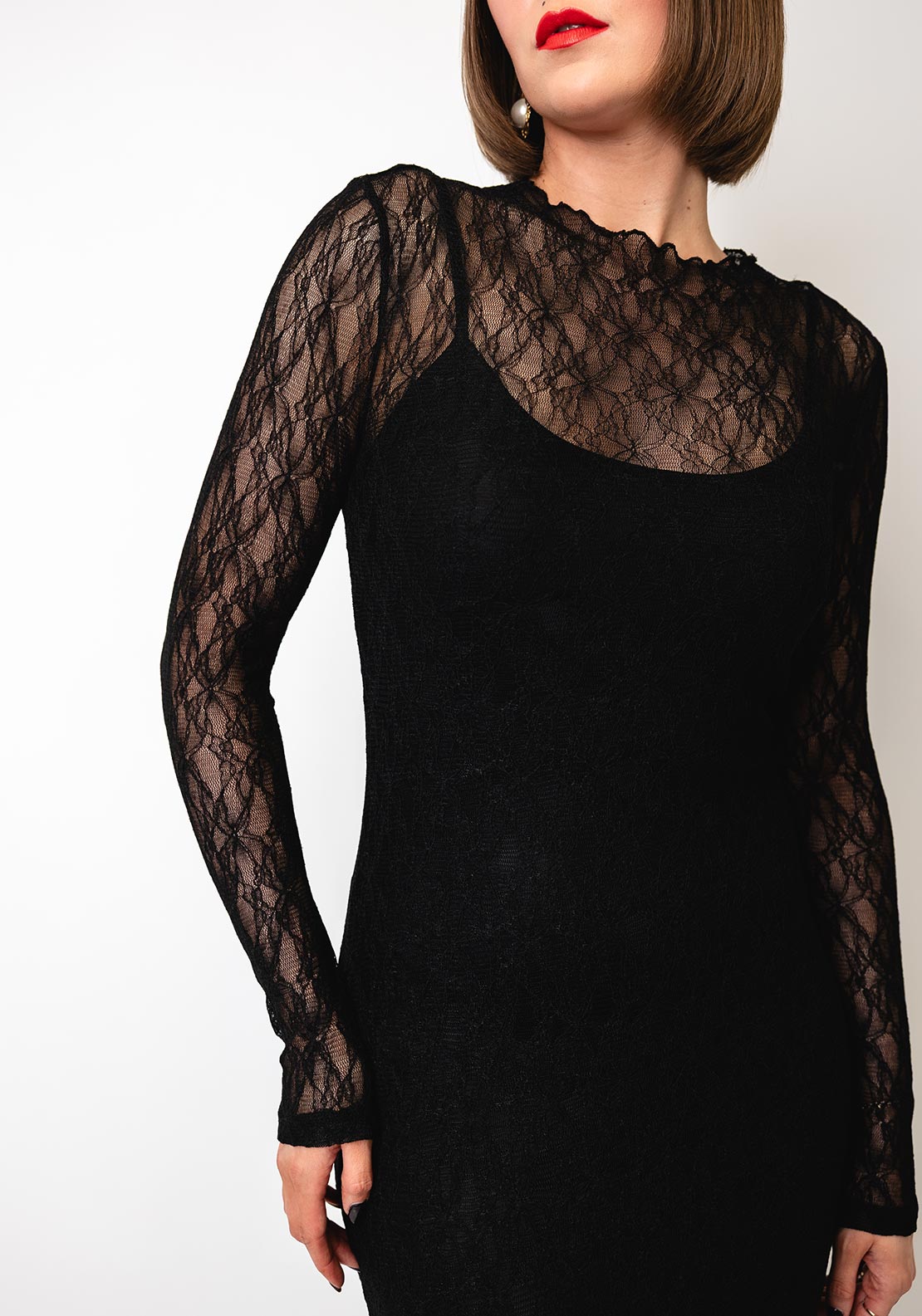 AWARE TESSY LS HIGH NECK 7/8 DRESS