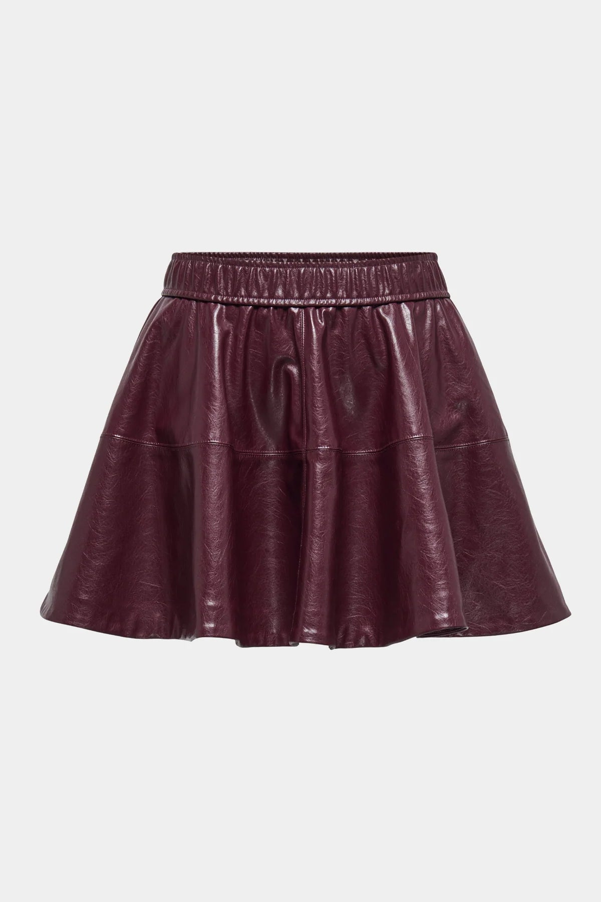 ONLY JACKY HW FAUX LEATHE SKATER SKIRT