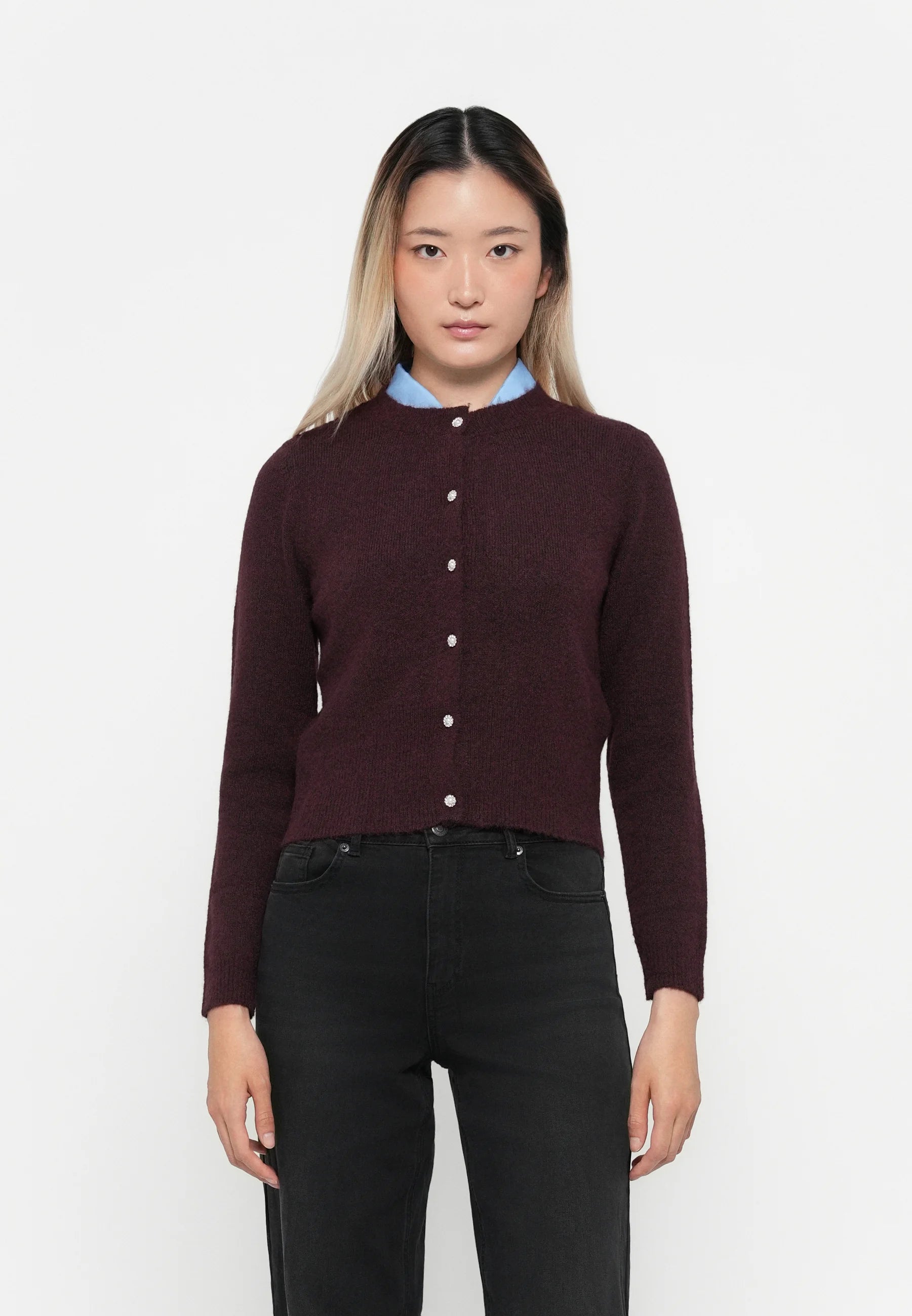 ONLY HAVANNA LS BUTTON CARDIGAN