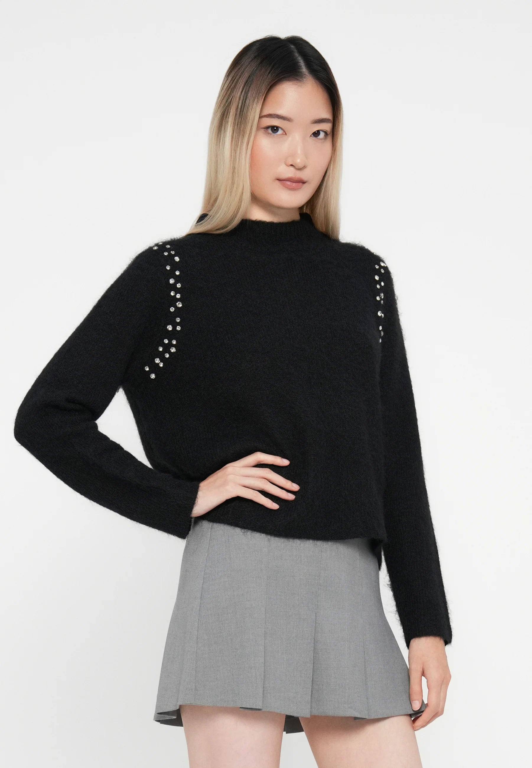 ONLY RINA LIFE LS RHINESTONE HIGHNECK