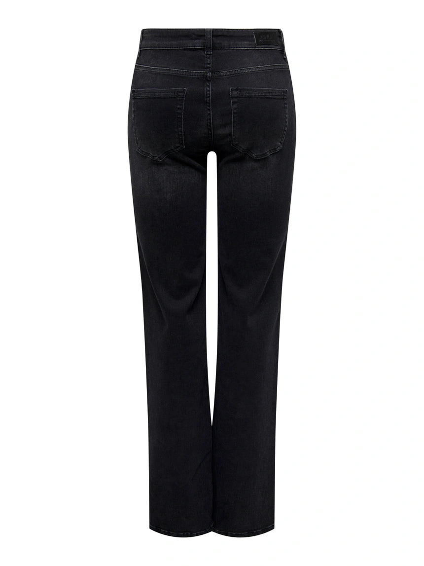 ONLY BLUSH MID STRAIGHT - WASHED BLACK