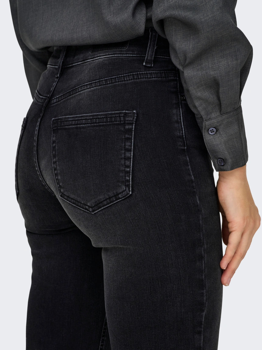 ONLY BLUSH MID STRAIGHT - WASHED BLACK