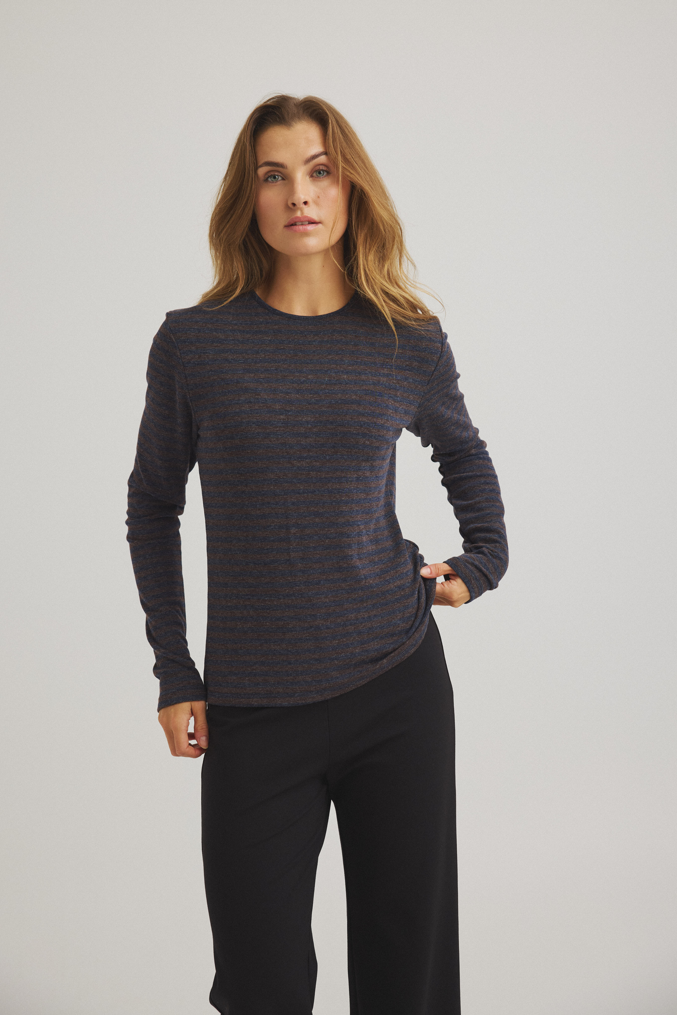 LUXZUZ ONE TWO AMAZIG STRIPE BLOUSE