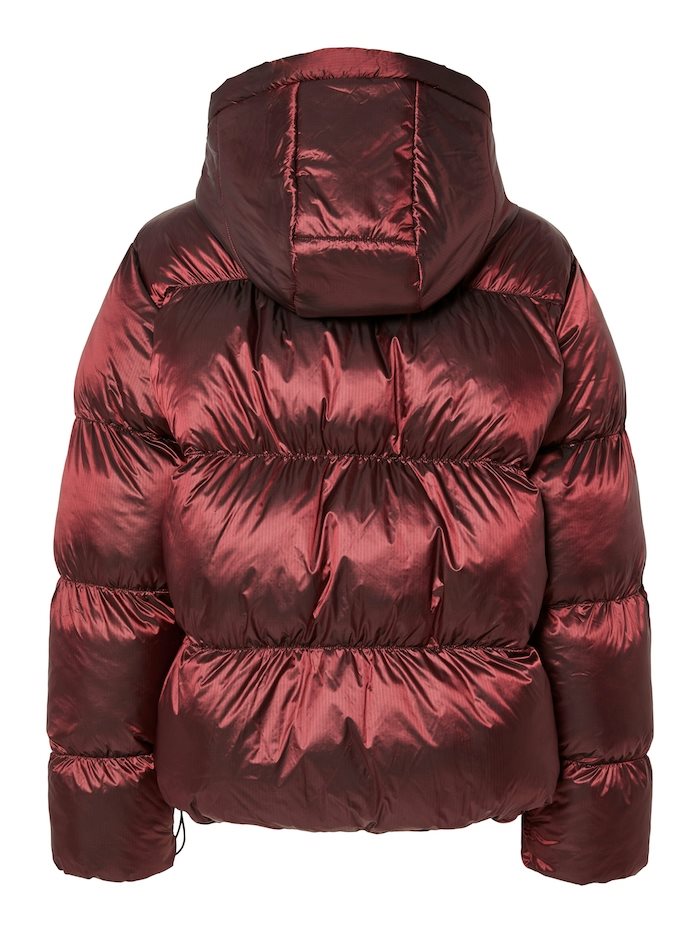 PIECES MILLA SHINY PUFFER JACKET W. HOOD