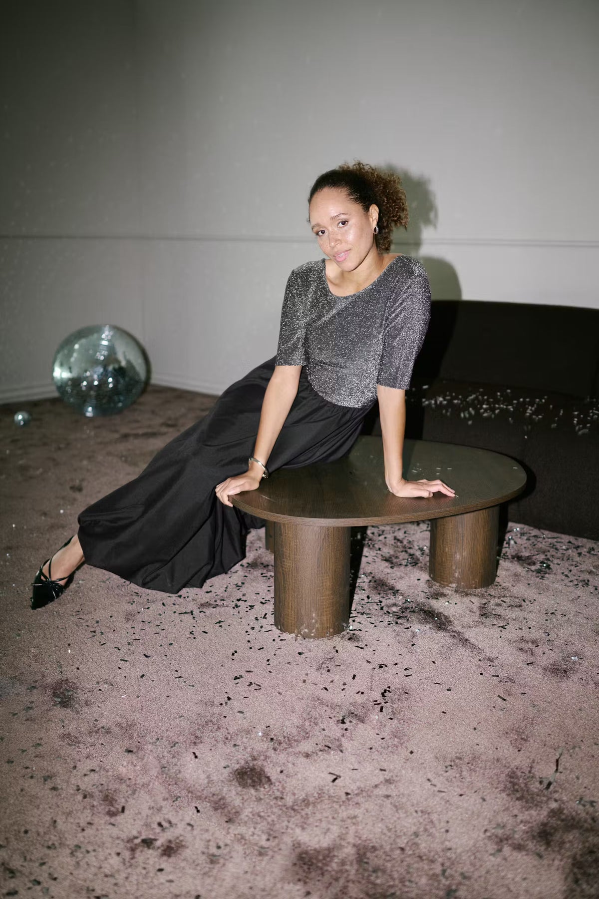KAFFE KIRSTEN GLITTER DRESS