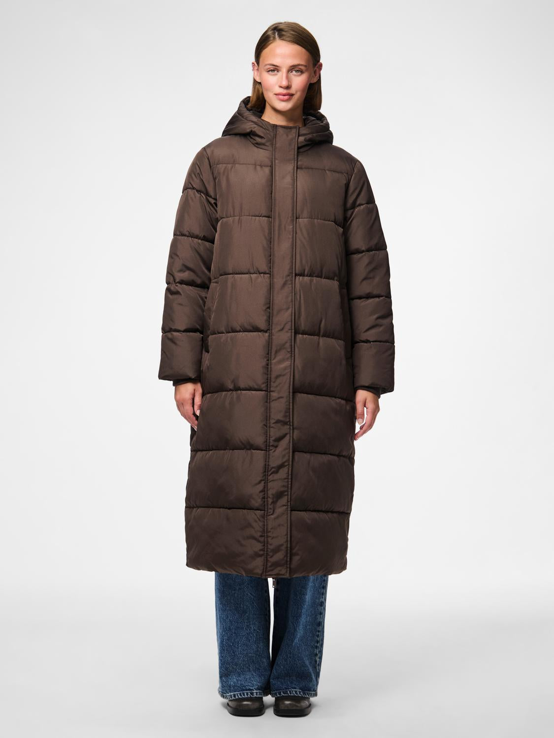 PIECES MADDIE LONG PUFFER JACKET