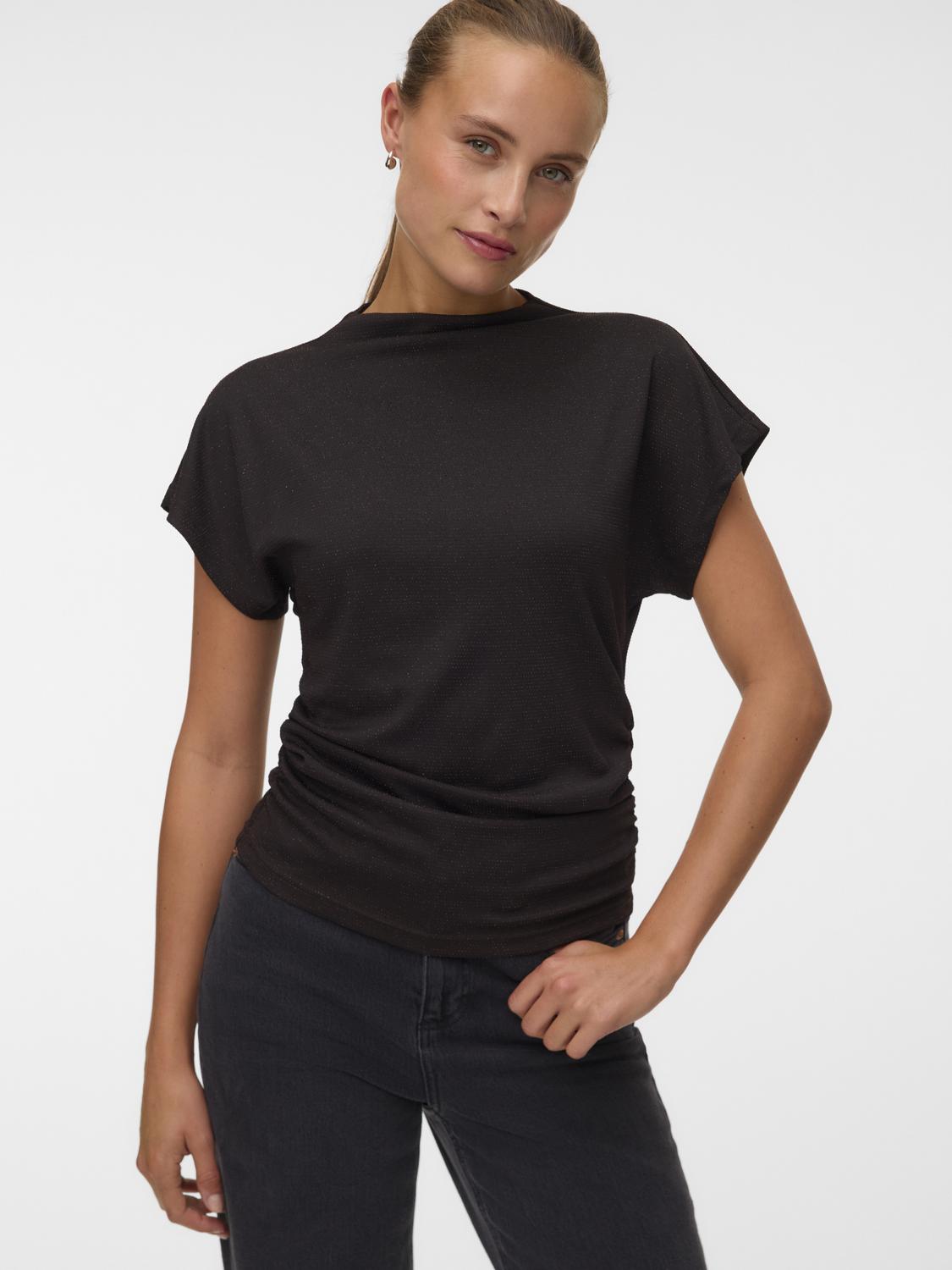 VERO MODA KANVA CAPSLEEVE ROUCHING TOP LX JRS