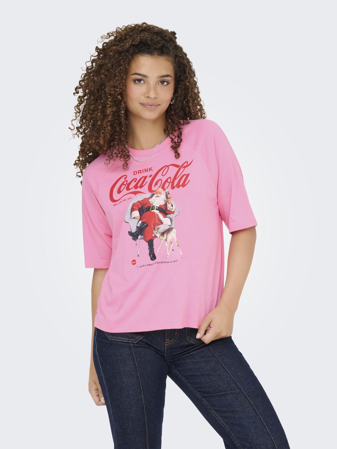 ONLY COCA COLA XMAS LIFE S/S TOP