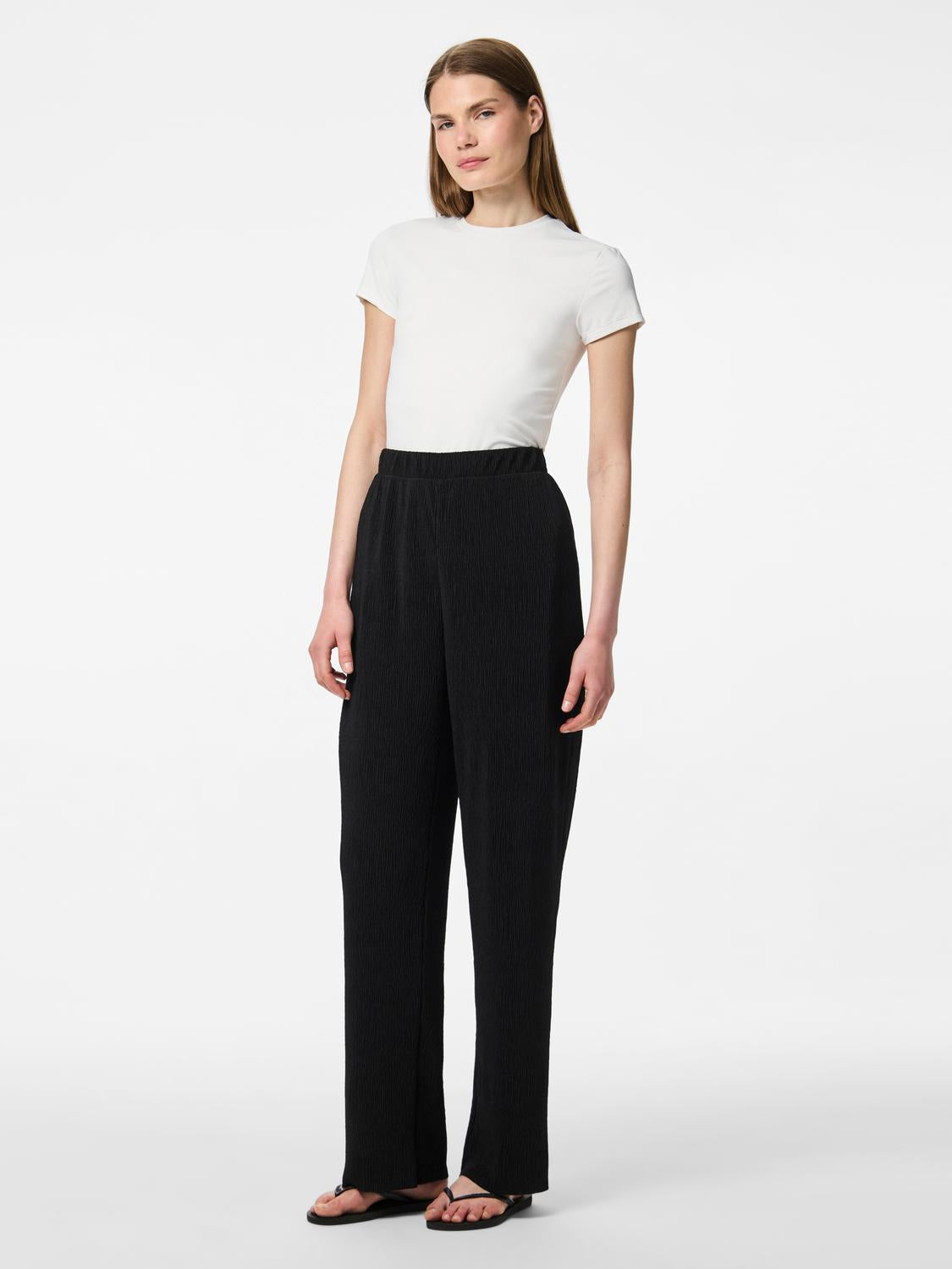 PIECES FLORA HW WIDE PANTS