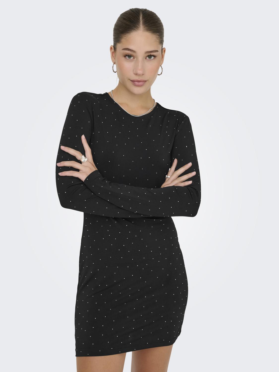 ONLY ZITA L/S O-NECK SHORT DRESS