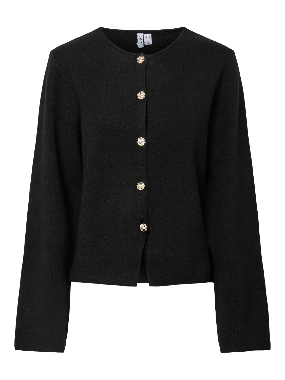 PIECES FARIE LS O-NECK SPLIT KNIT