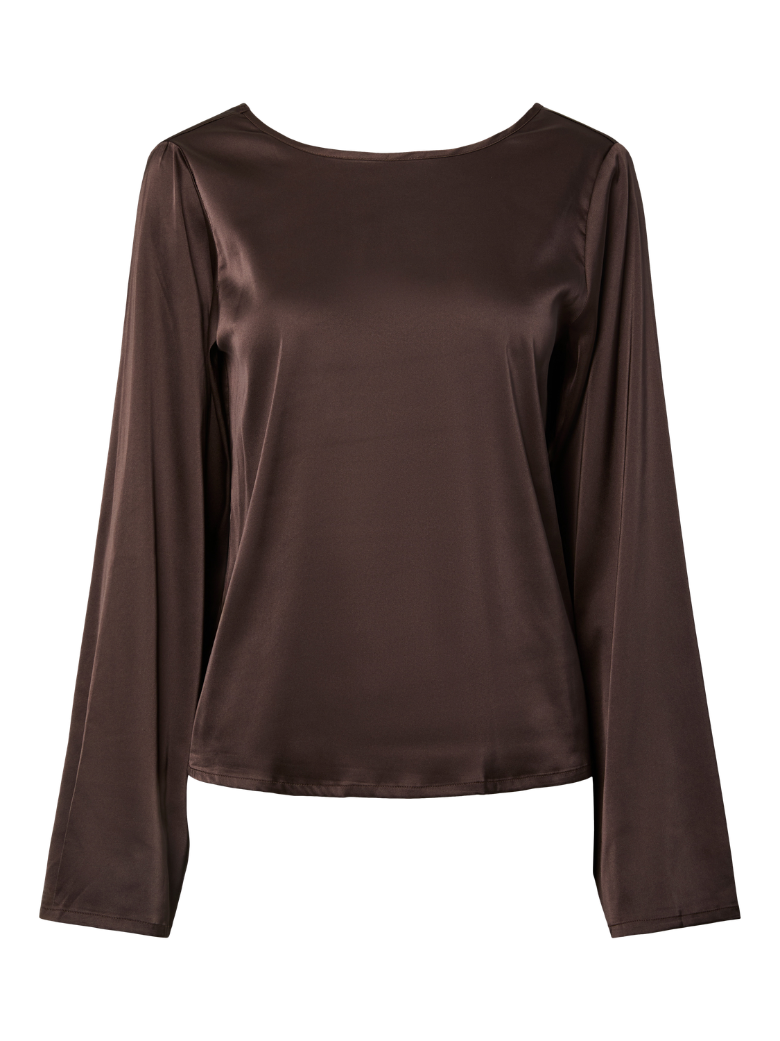 PIECES NANINA LS SATIN TOP