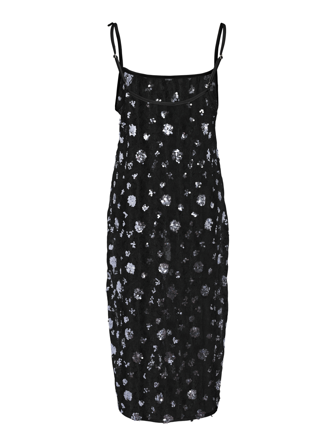 NOISY MAY ZIGGA S/L HIGH SLIT SEQUIN MESH DRESS