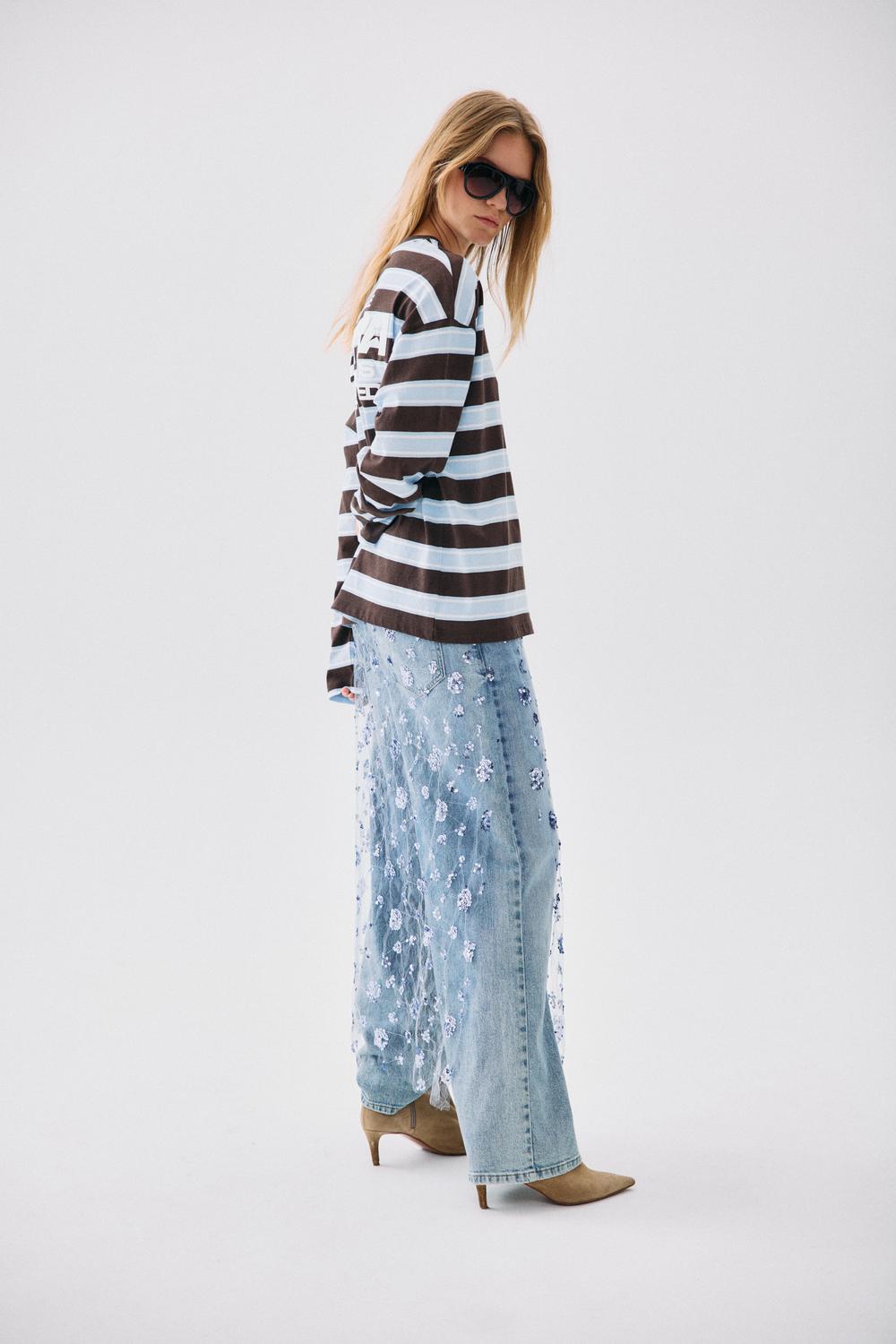 NOISY MAY ZIGGA WRAP SEQUINS SKIRT