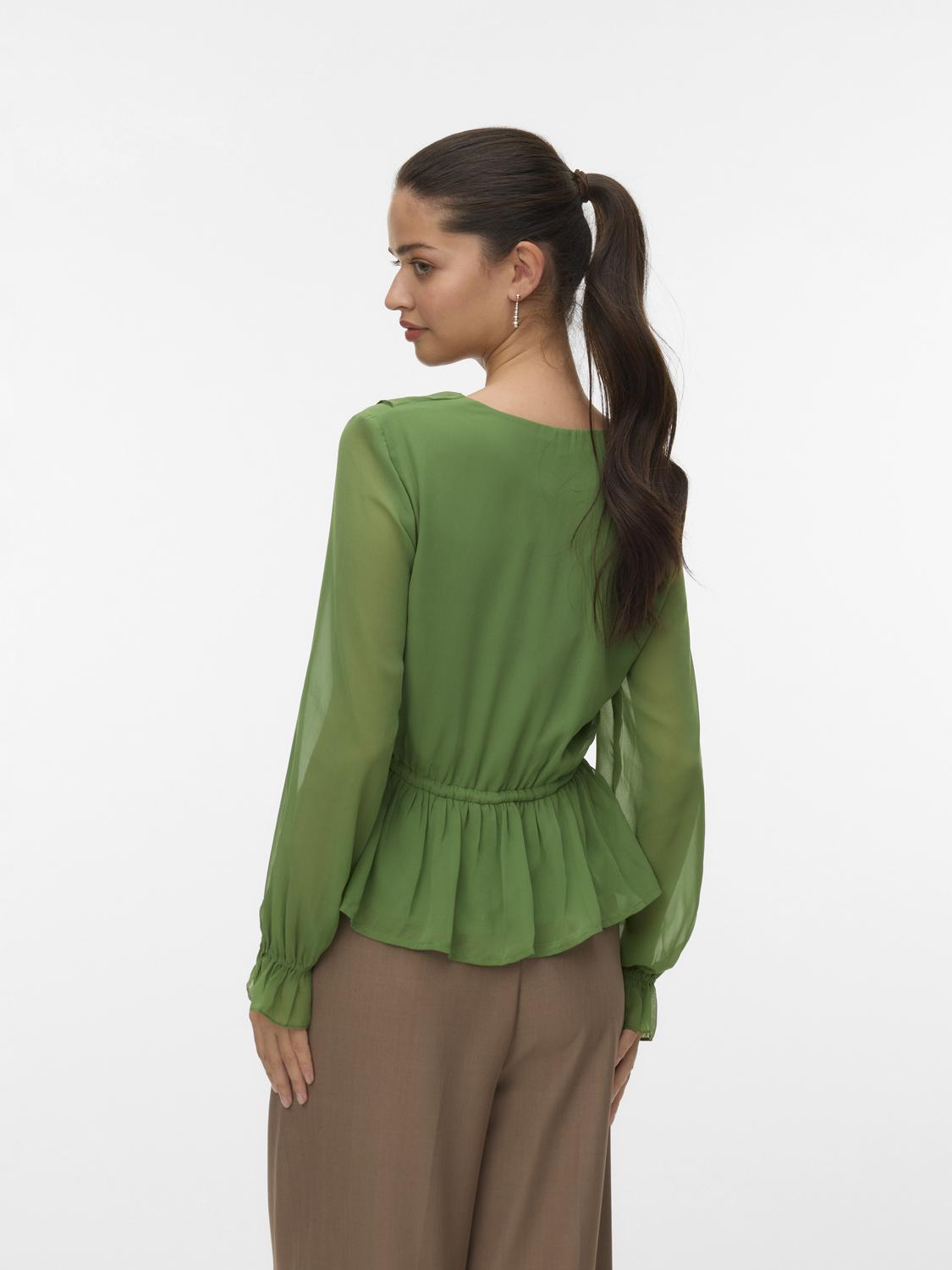 VERO MODA DORA LS FRILL TOP