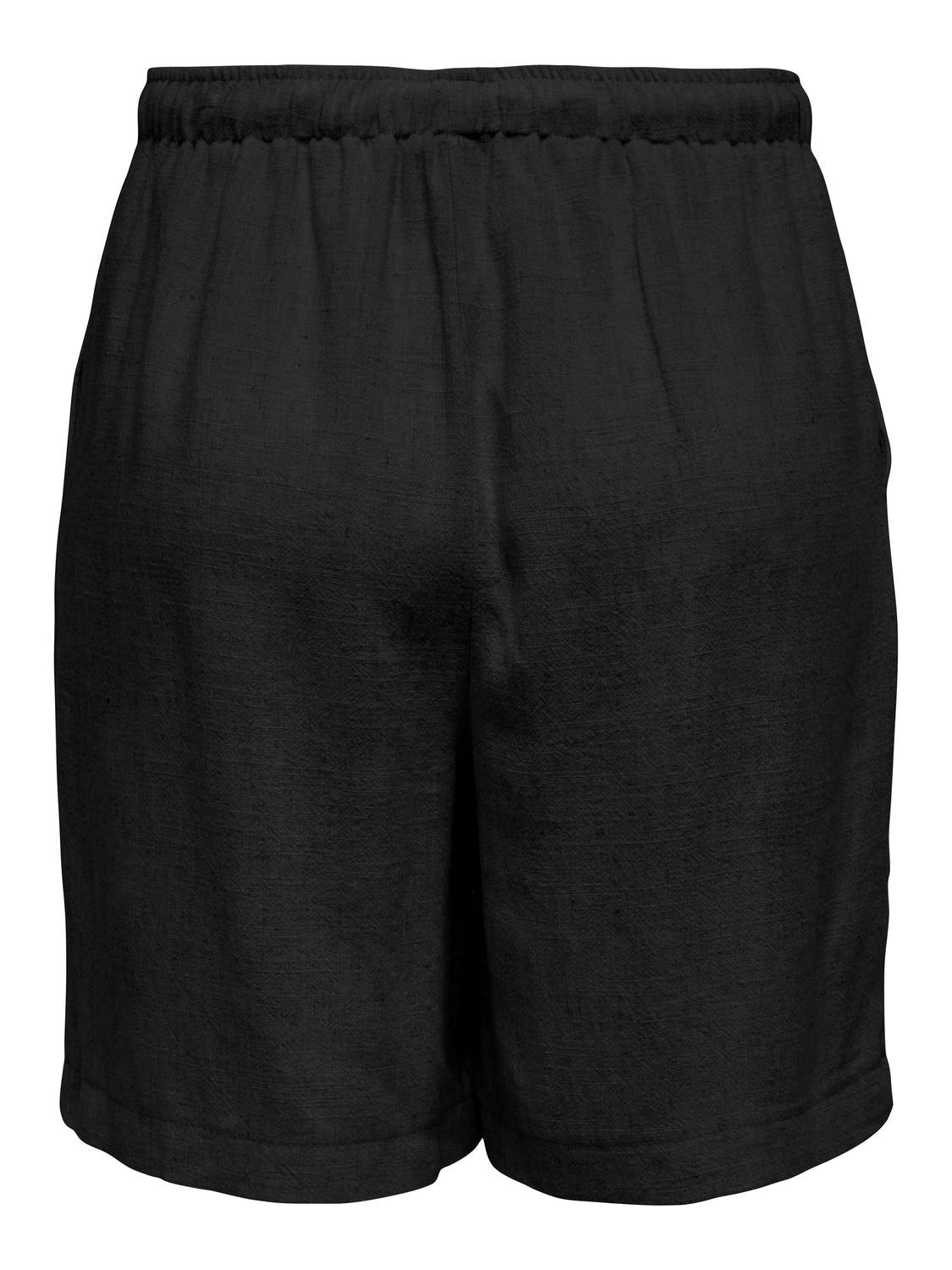 ONLY SIESTA MW PULL-UP LIN BL SHORTS