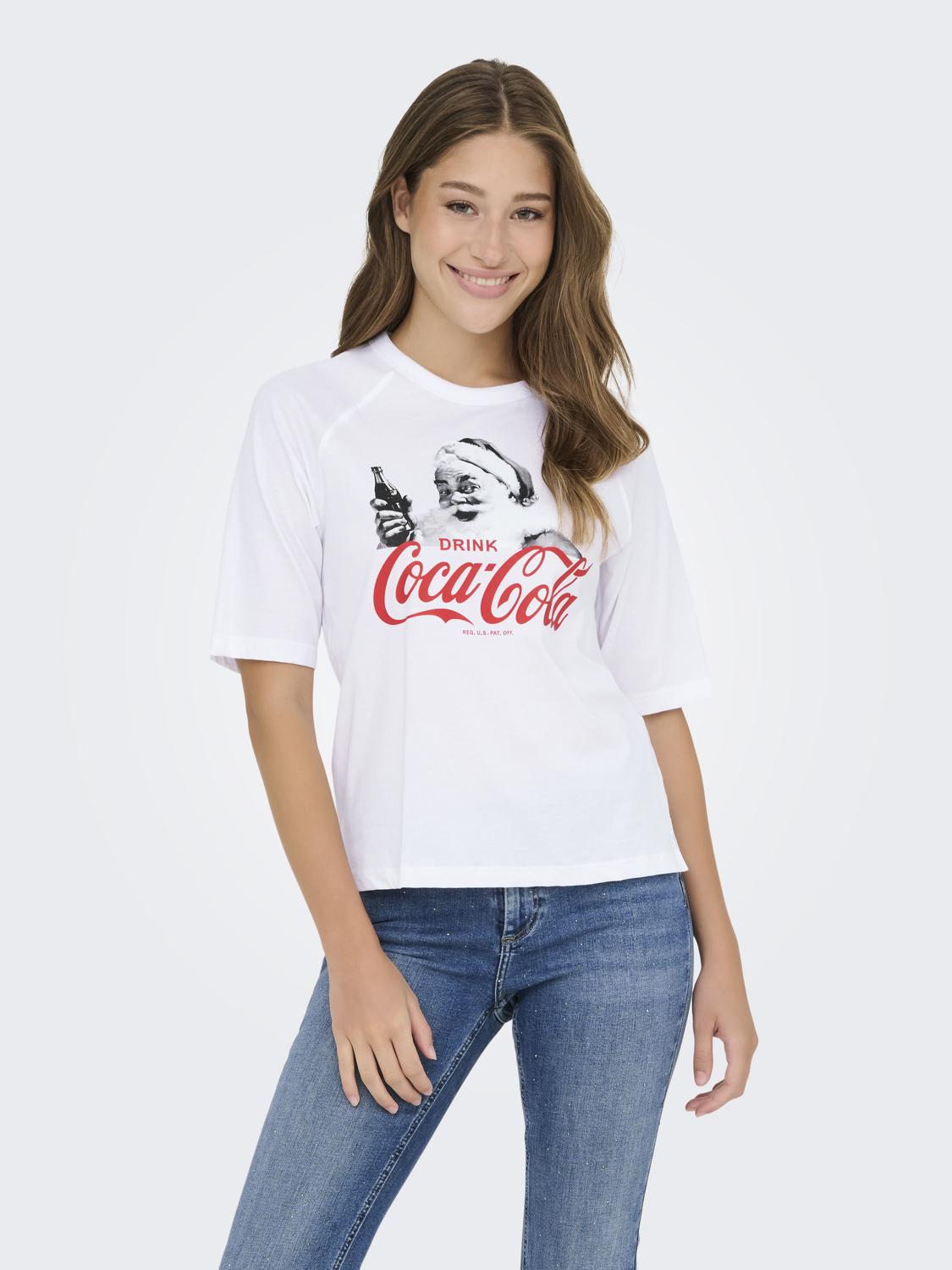 ONLY COCA COLA XMAS LIFE S/S TOP