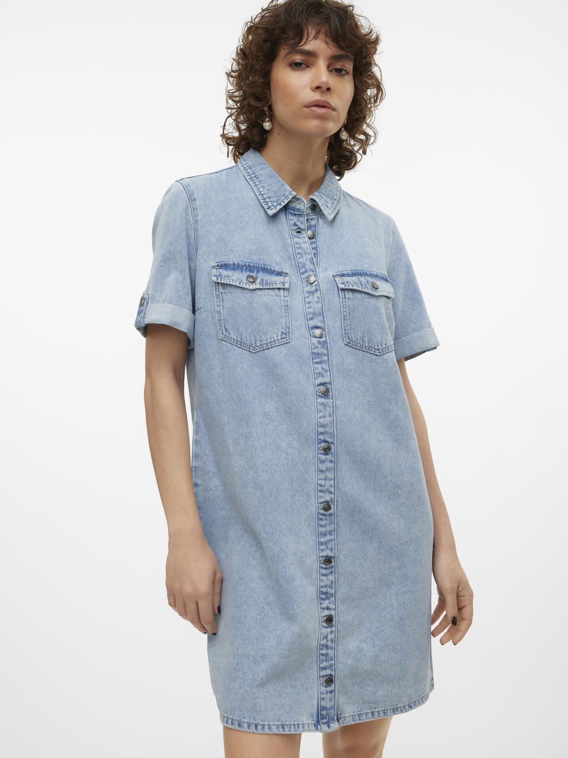 VERO MODA JENNIE SS SHORT DENIM DRESS