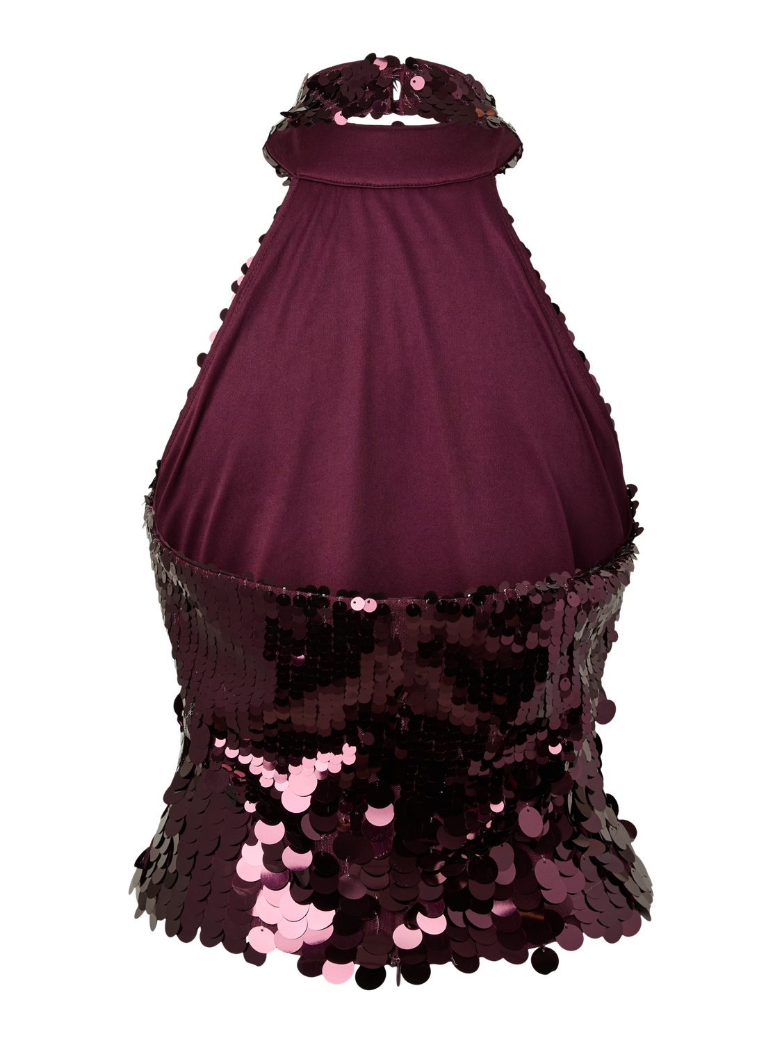 PIECES MALOU SEQUIN HALTERNECK TOP