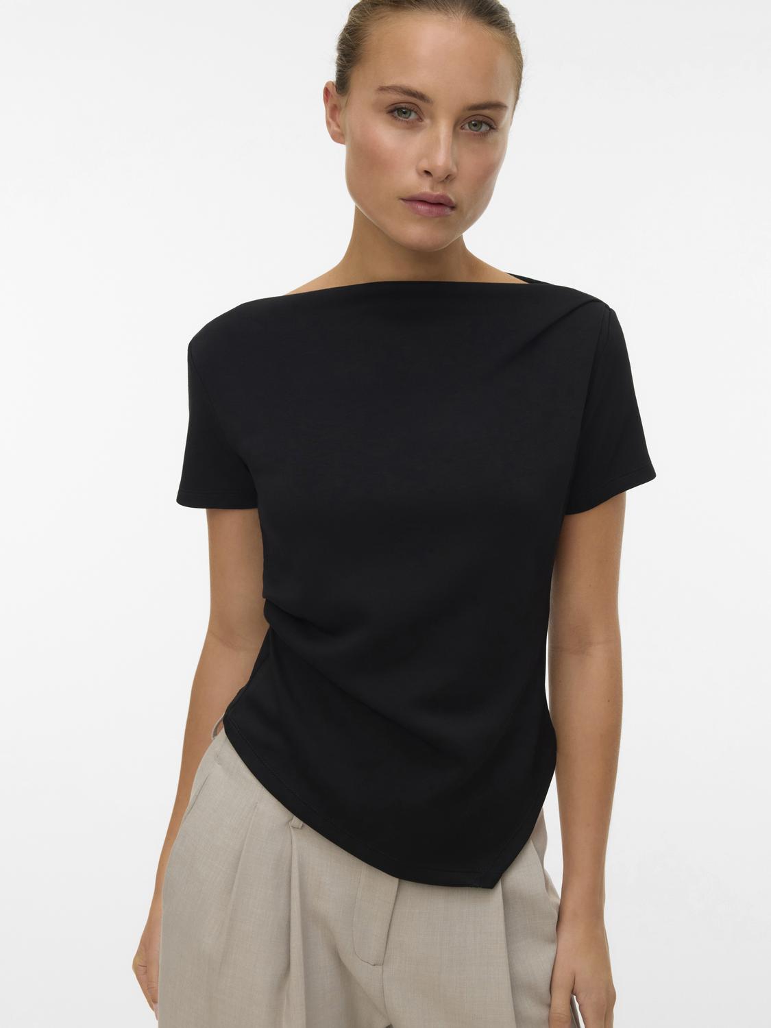 VERO MODA MILLE SS BOATNECK SHORT TOP