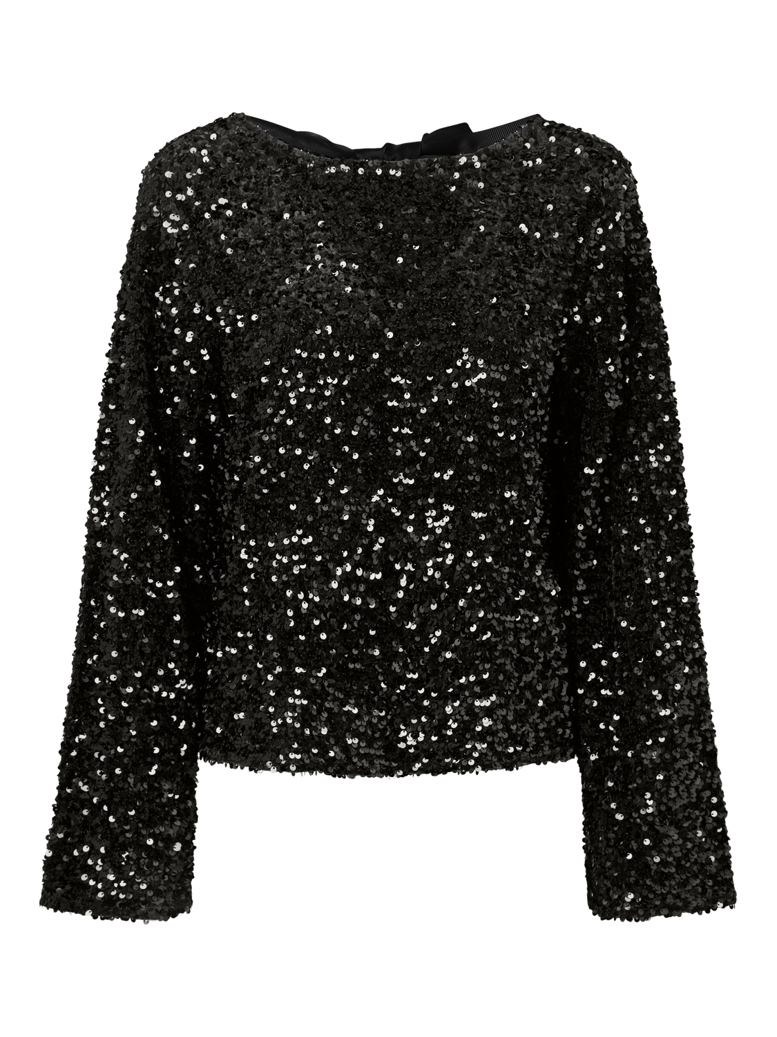 PIECES KAMMY LS DEEP BACK BOW TOP JRS BC
