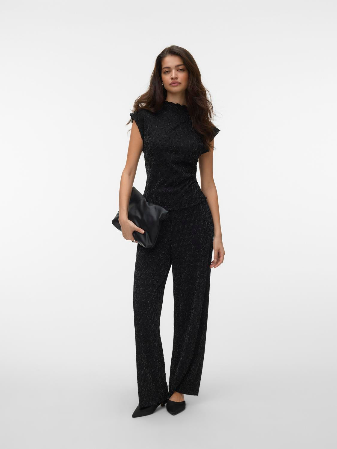 VERO MODA KALI HW STRAIGHT PANTS LX JRS
