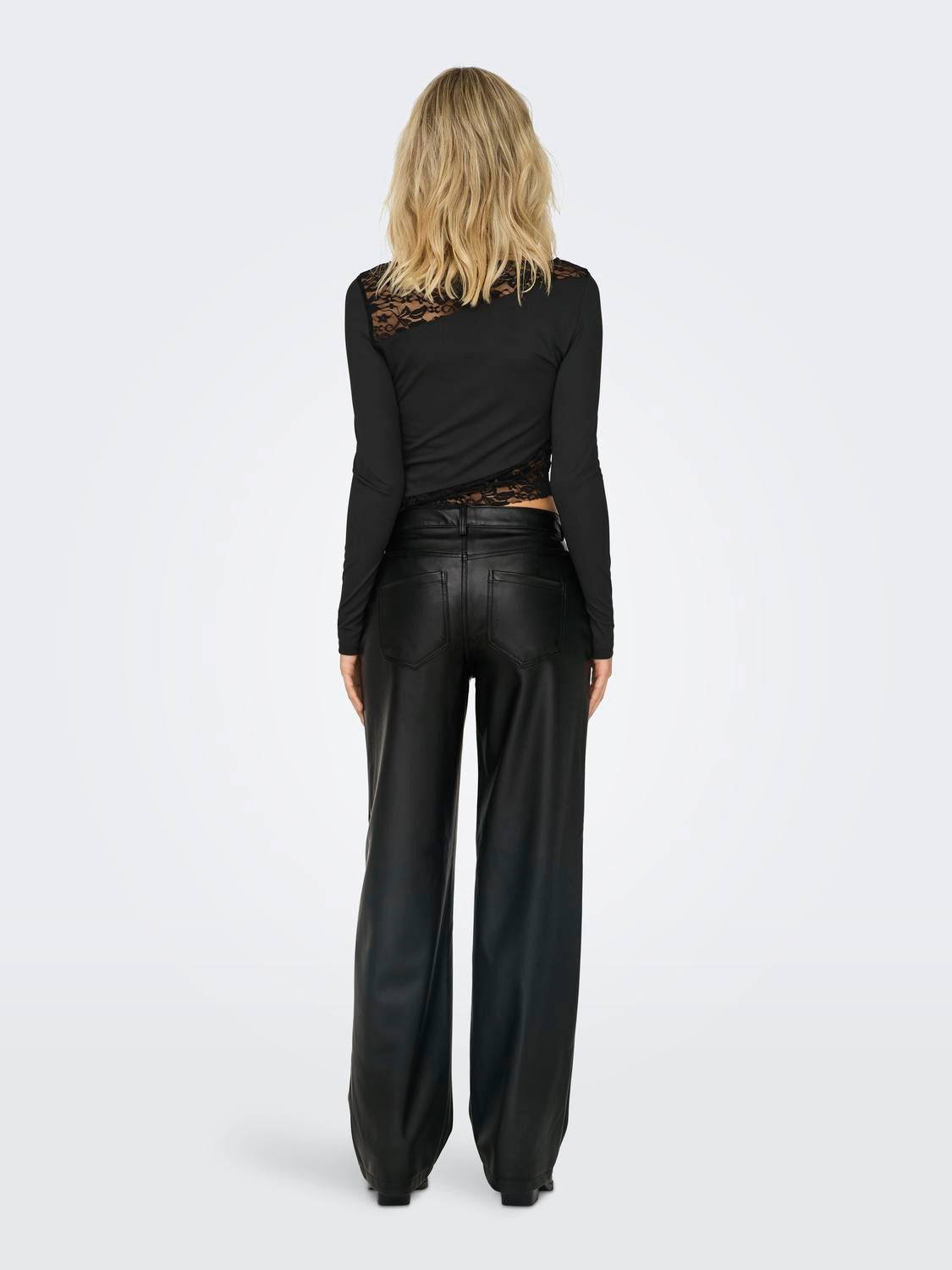 ONLY KIRI HW STRAIGHT FAUX LEATHER PANT
