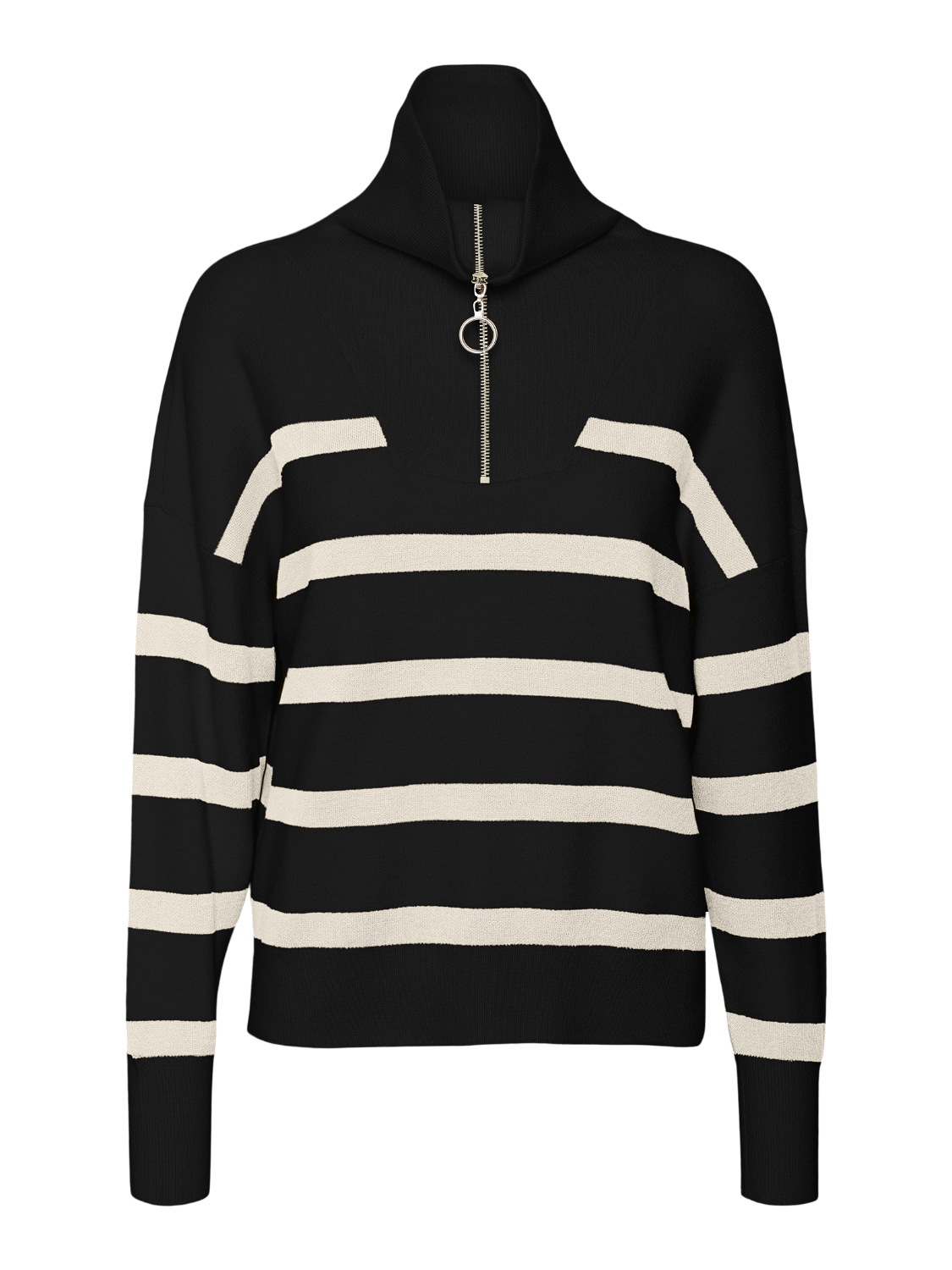VERO MODA SABA STRIPE LS HIGHNECK BLOUSE
