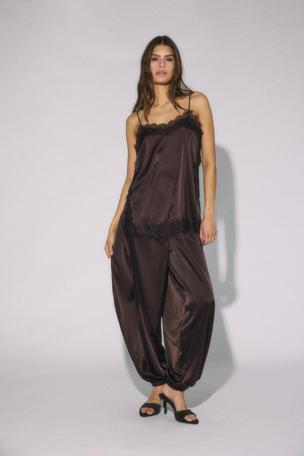 NOISY MAY LOUISE SL STRAP LACE TOP WVN