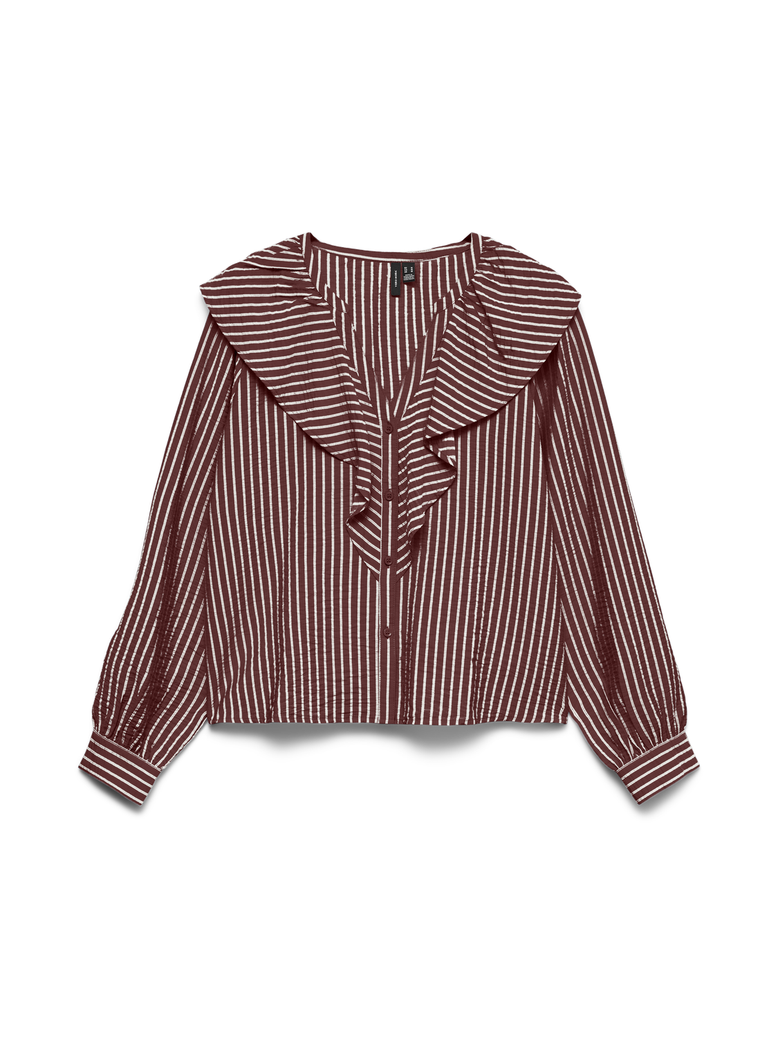 VERO MODA KAJA LS V-NECK FRILL SHIRT