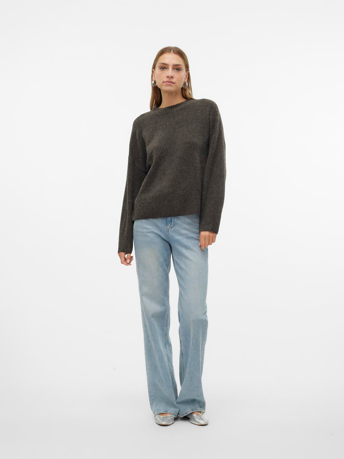 VERO MODA BOOM LS O-NECK PULLOVER GA NOOS