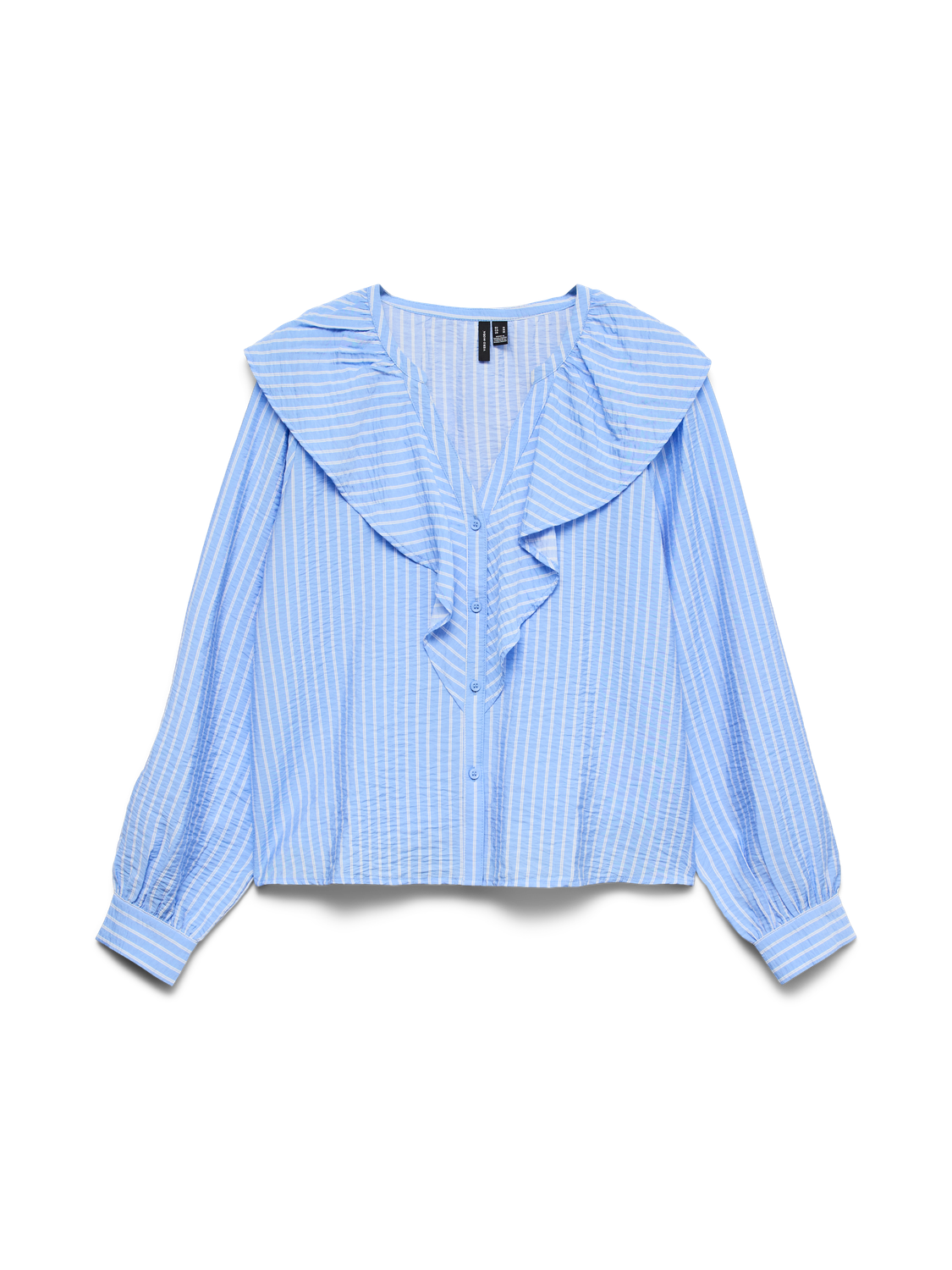 VERO MODA KAJA LS V-NECK FRILL SHIRT