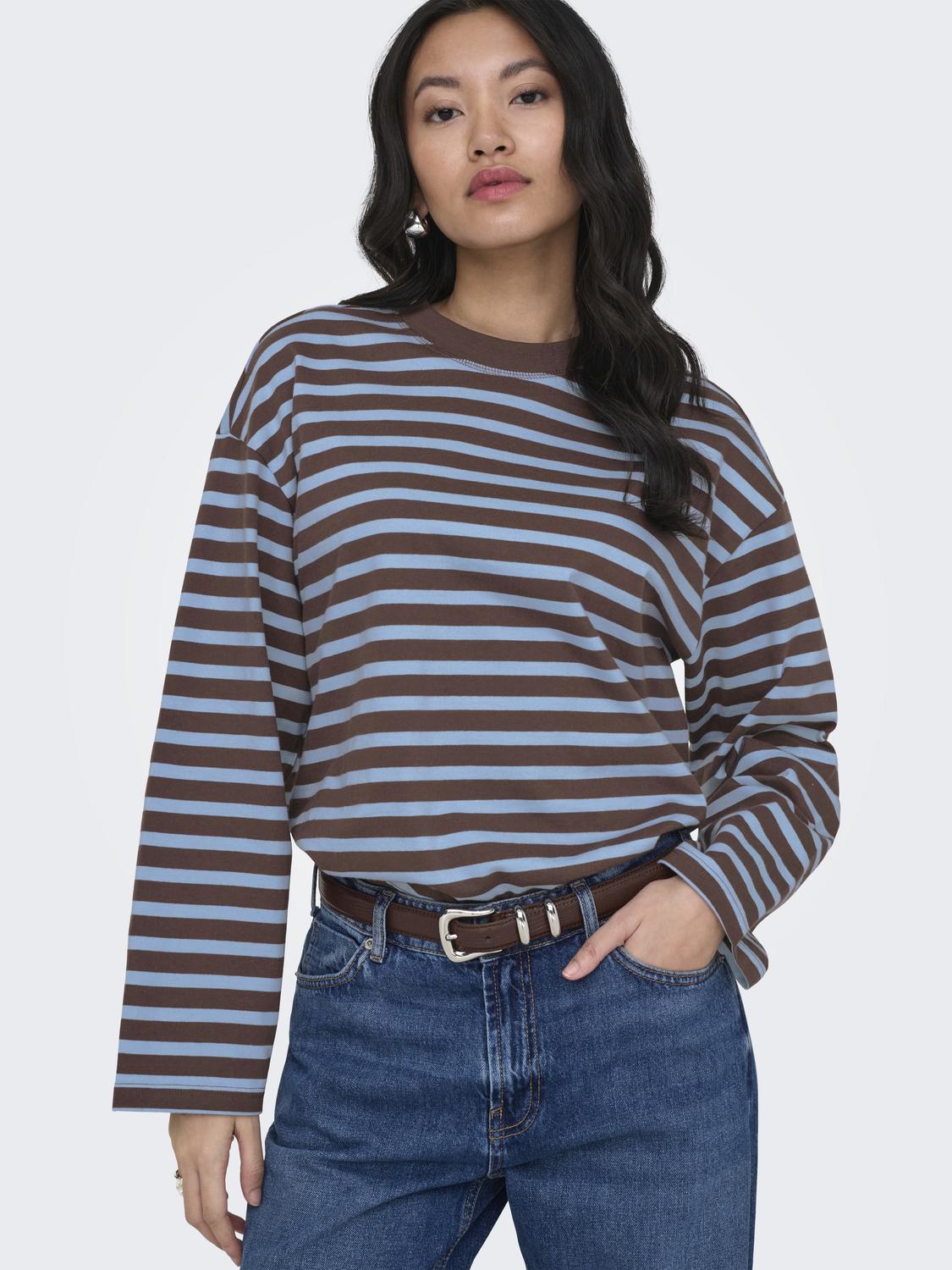 ONLY FREJA L/S STRIPE TOP CS JRS