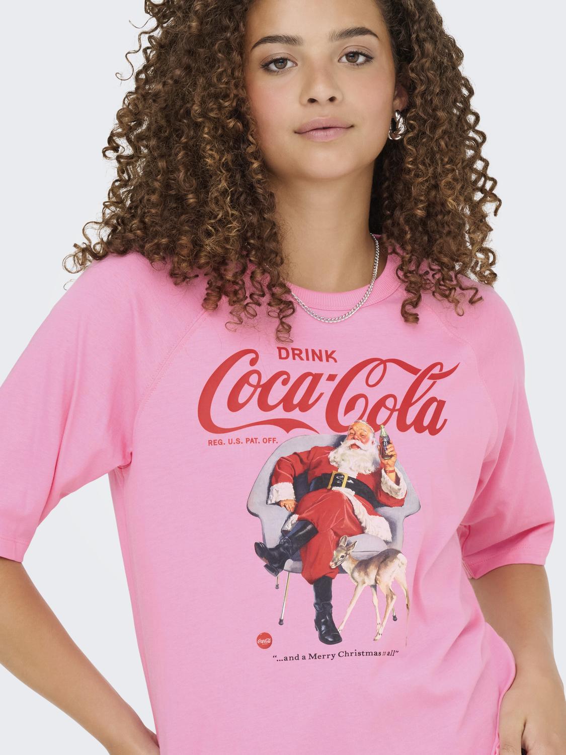 ONLY COCA COLA XMAS LIFE S/S TOP