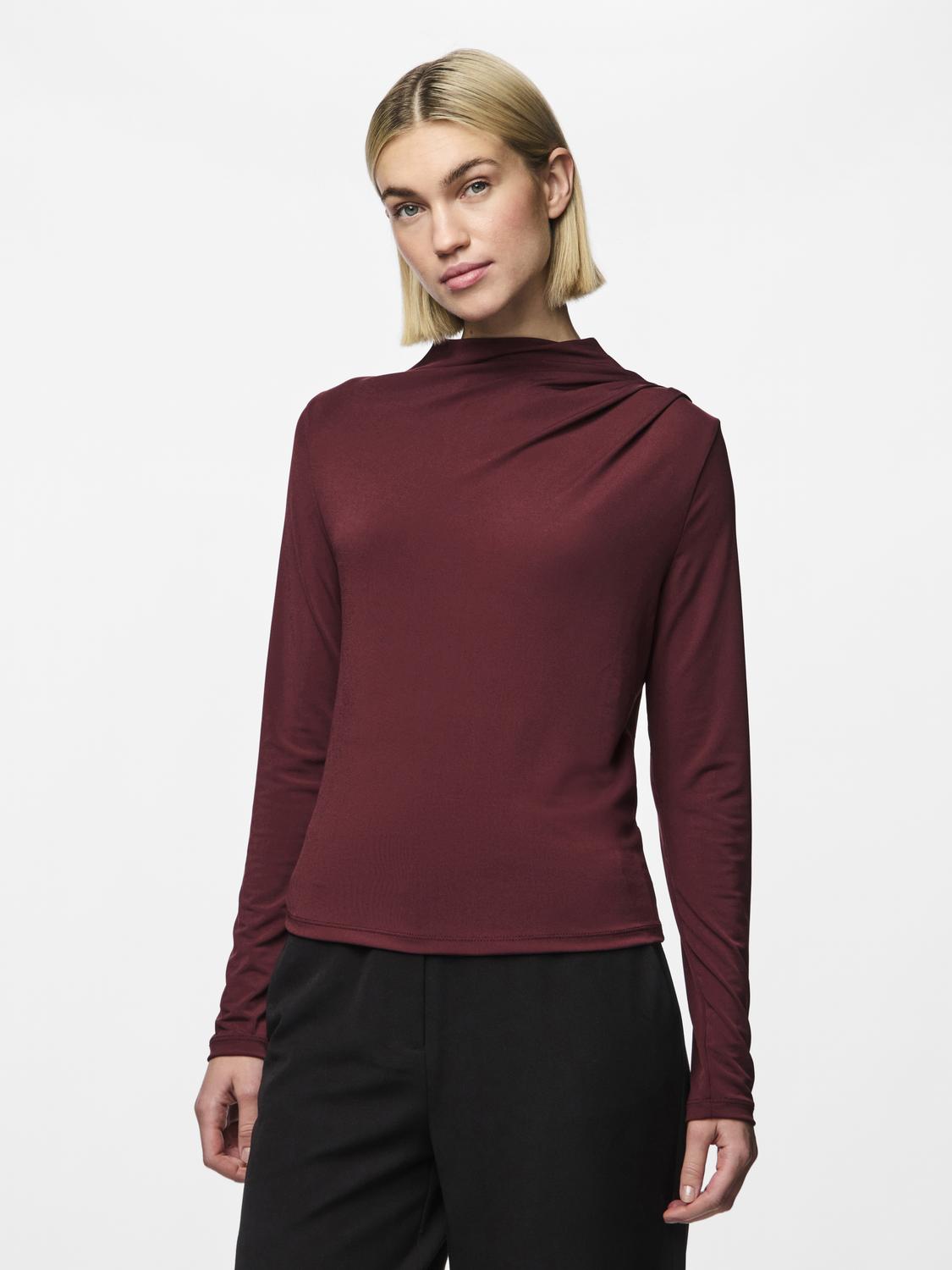 PIECES MADISON LS DRAPED TOP